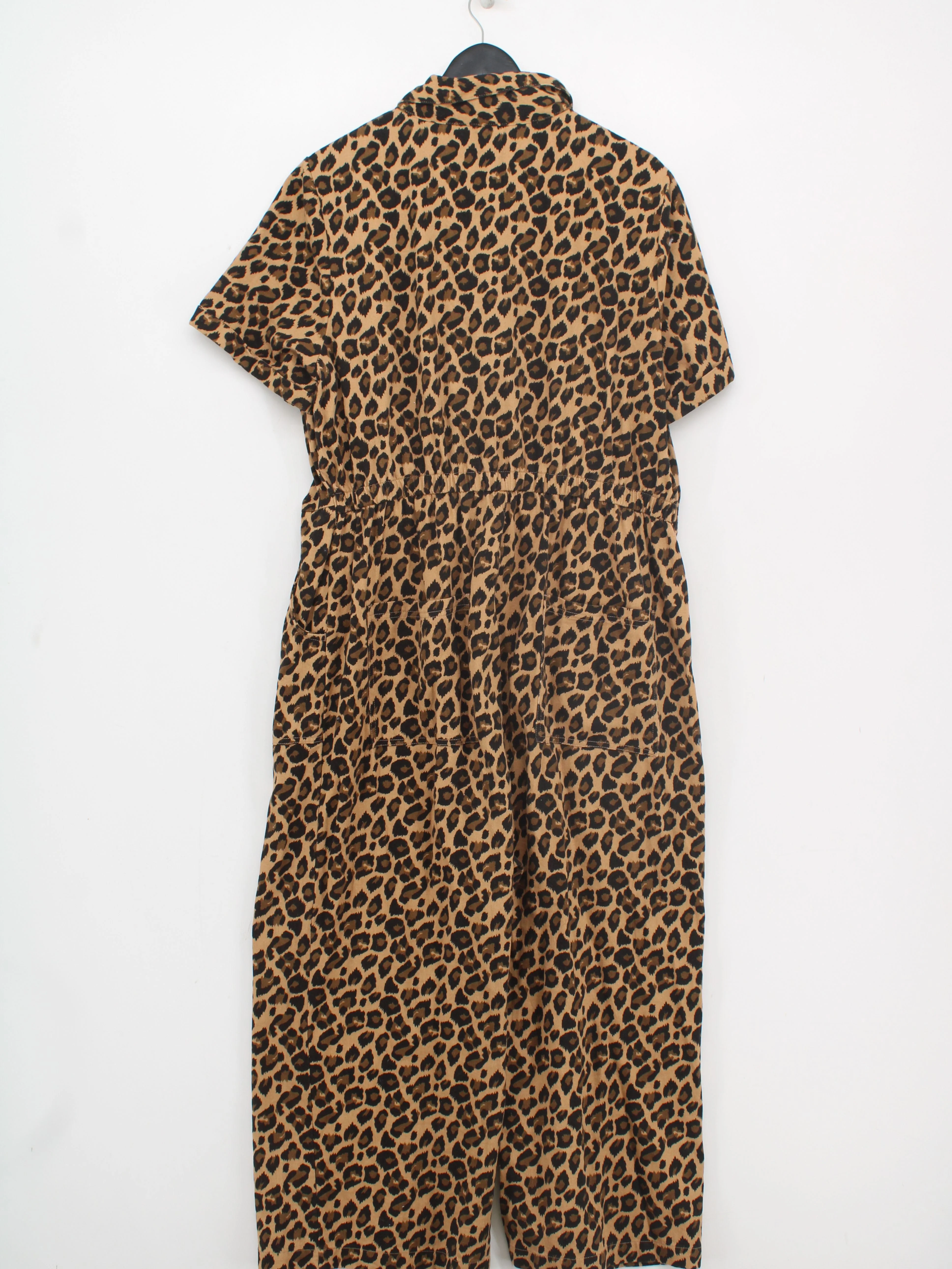 Lucy & Yak Women's Jumpsuit UK 22 Tan Animal Print 100% Cotton Wide-Leg Jumpsuit - Image 2