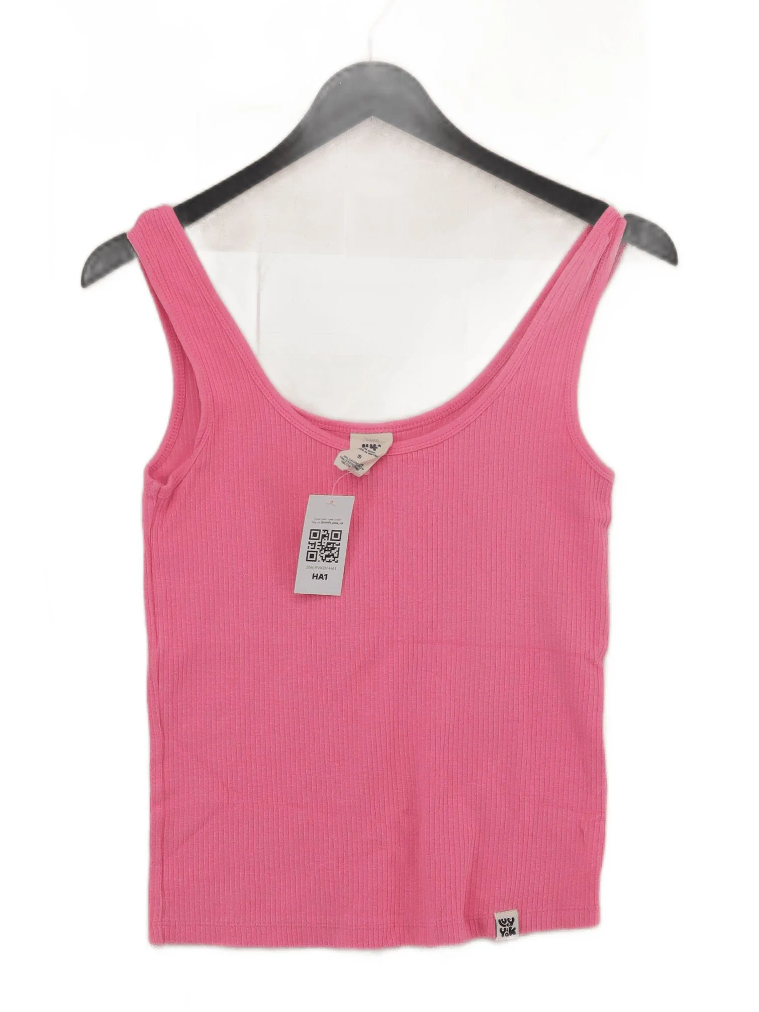 Lucy & Yak Women's T-Shirt S Pink Cotton with Viscose, Elastane Basic