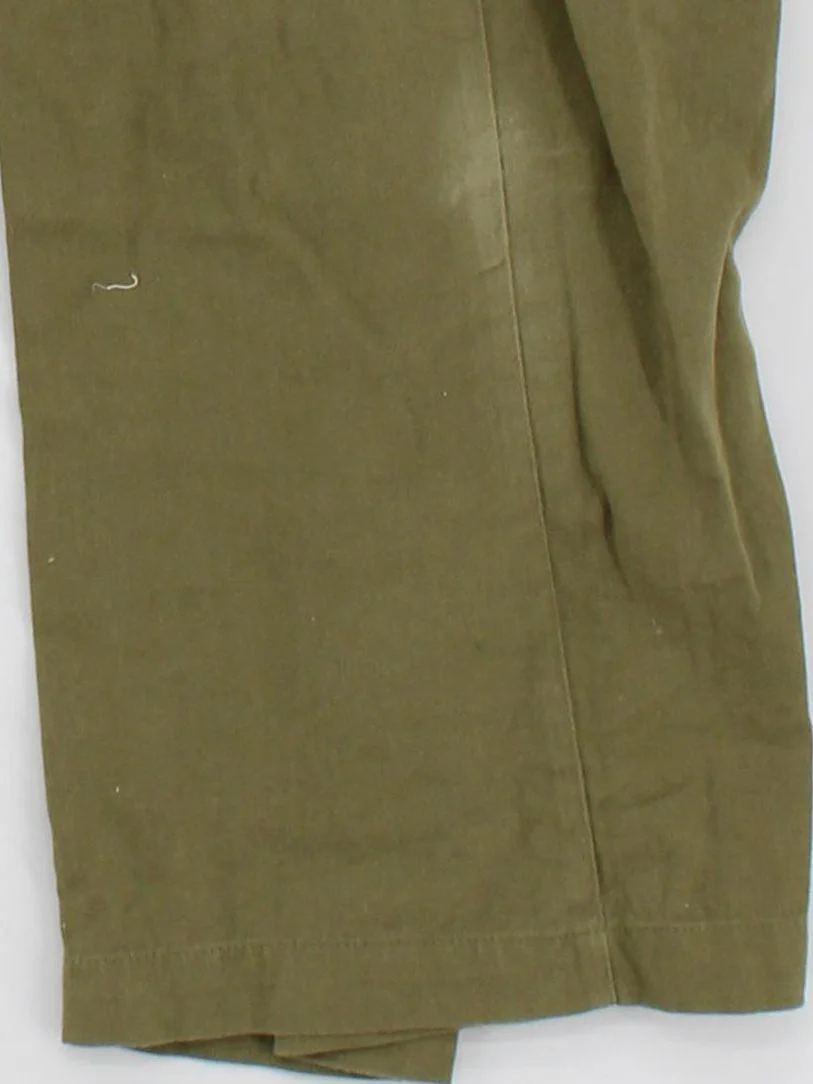 Lucy & Yak Women's Trousers S Green 100% Cotton Wide-Leg Chino - Image 4