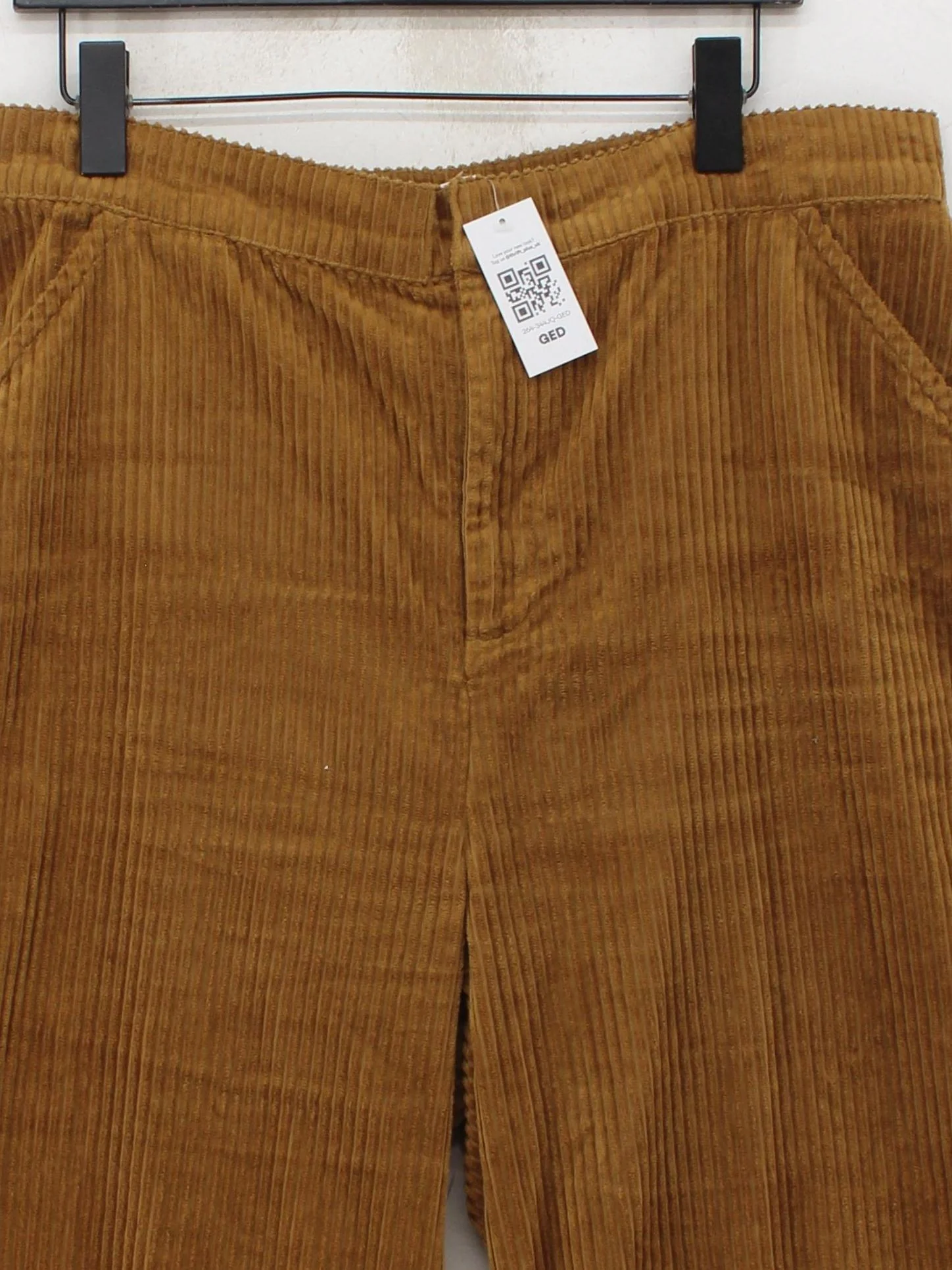 Lucy & Yak Women's Trousers UK 34 Brown 100% Cotton Wide-Leg Chino - Image 3