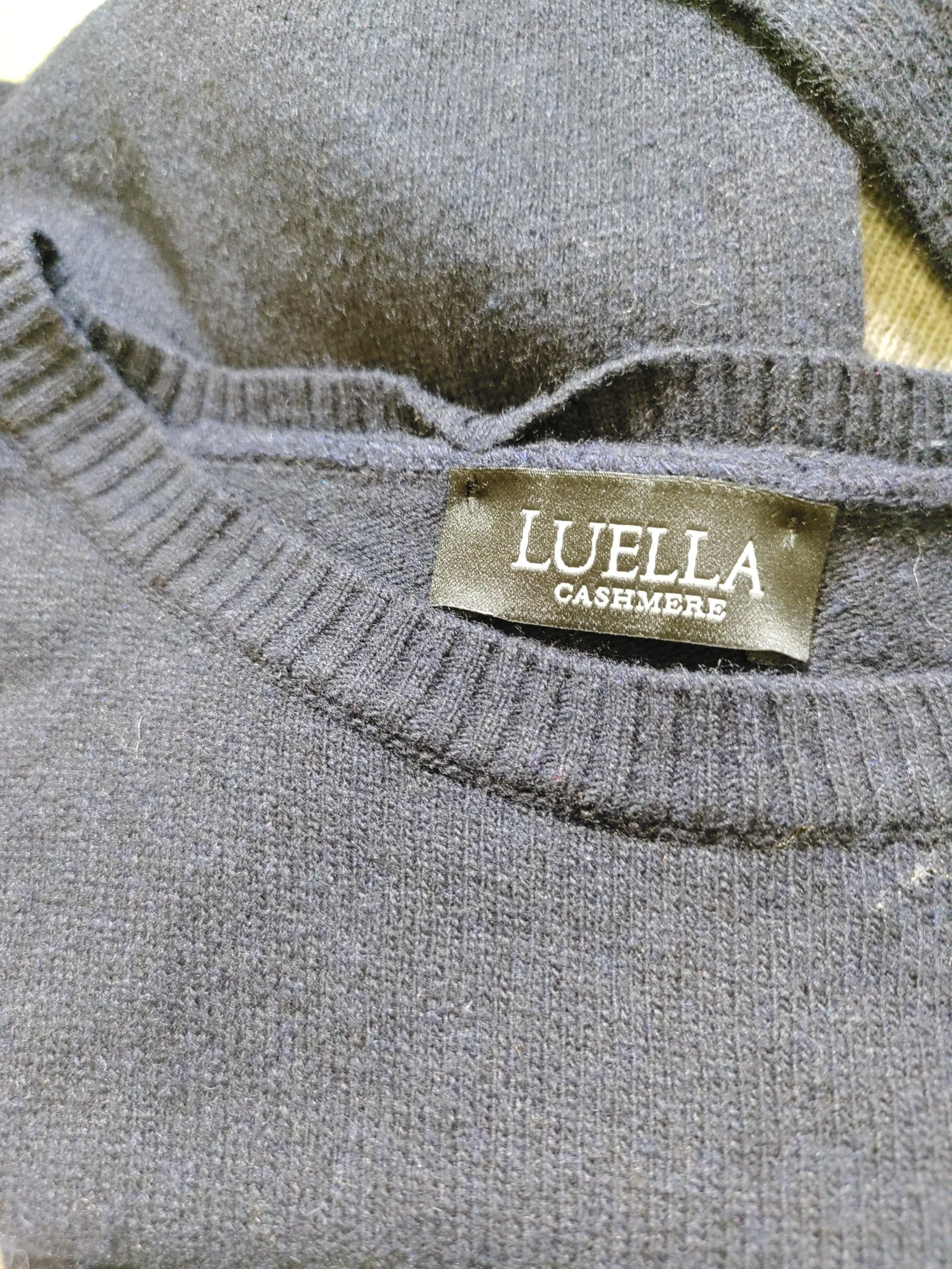 Luella Women's Jumper M Black Graphic 100% Cashmere Crew Neck Vest - Image 5