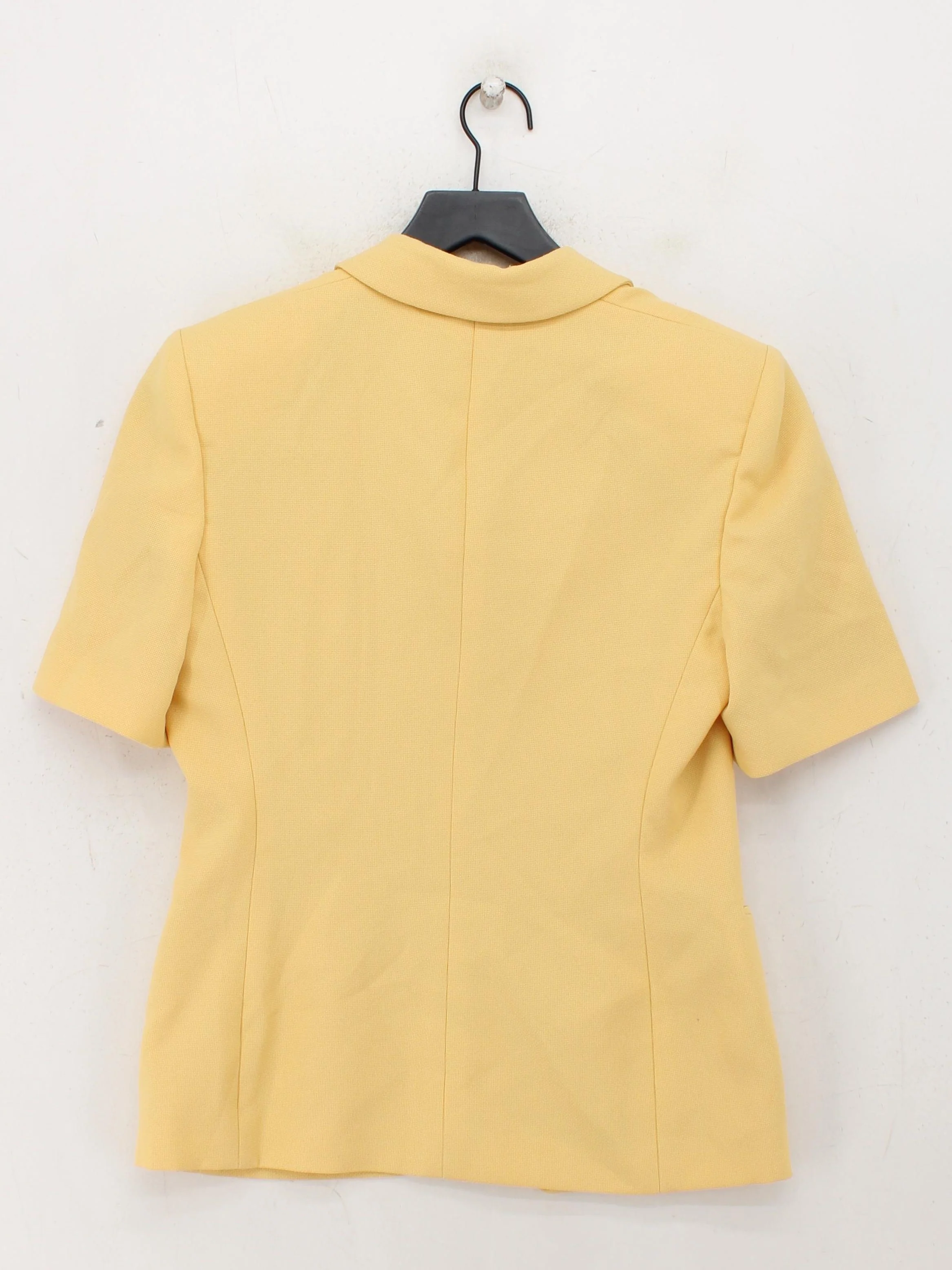 Luisa Spagnoli Women's Blazer UK 16 Yellow 100% Other Overcoat - Image 2