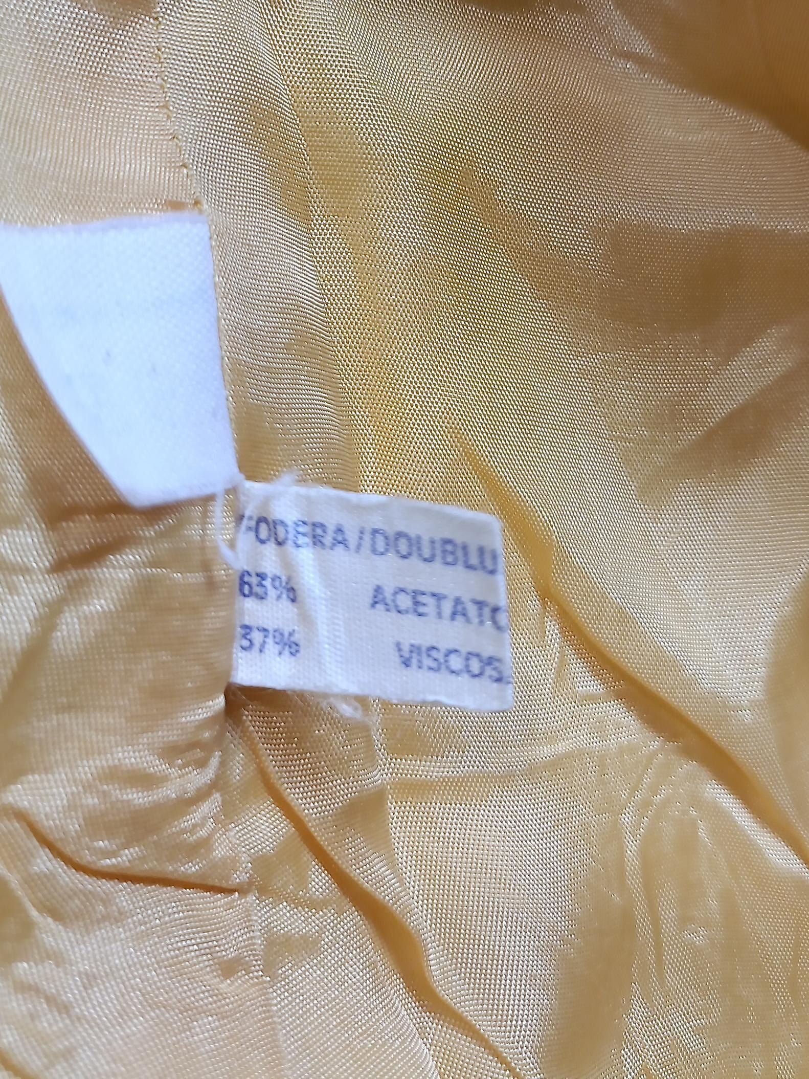 Luisa Spagnoli Women's Blazer UK 16 Yellow 100% Other Overcoat - Image 7