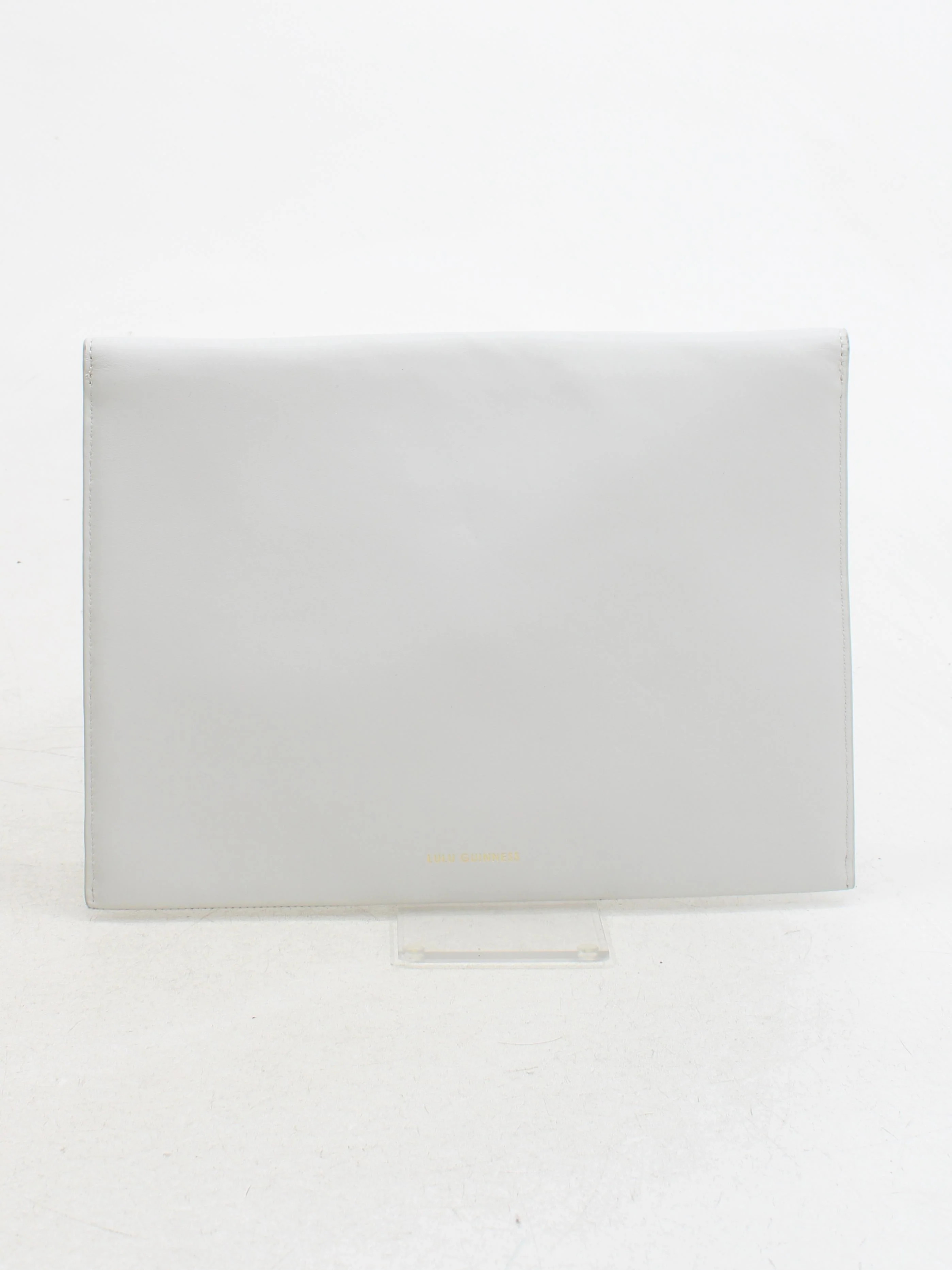Lulu Guinness Women's Bag Silver 100% Faux Leather Clutch - Image 2