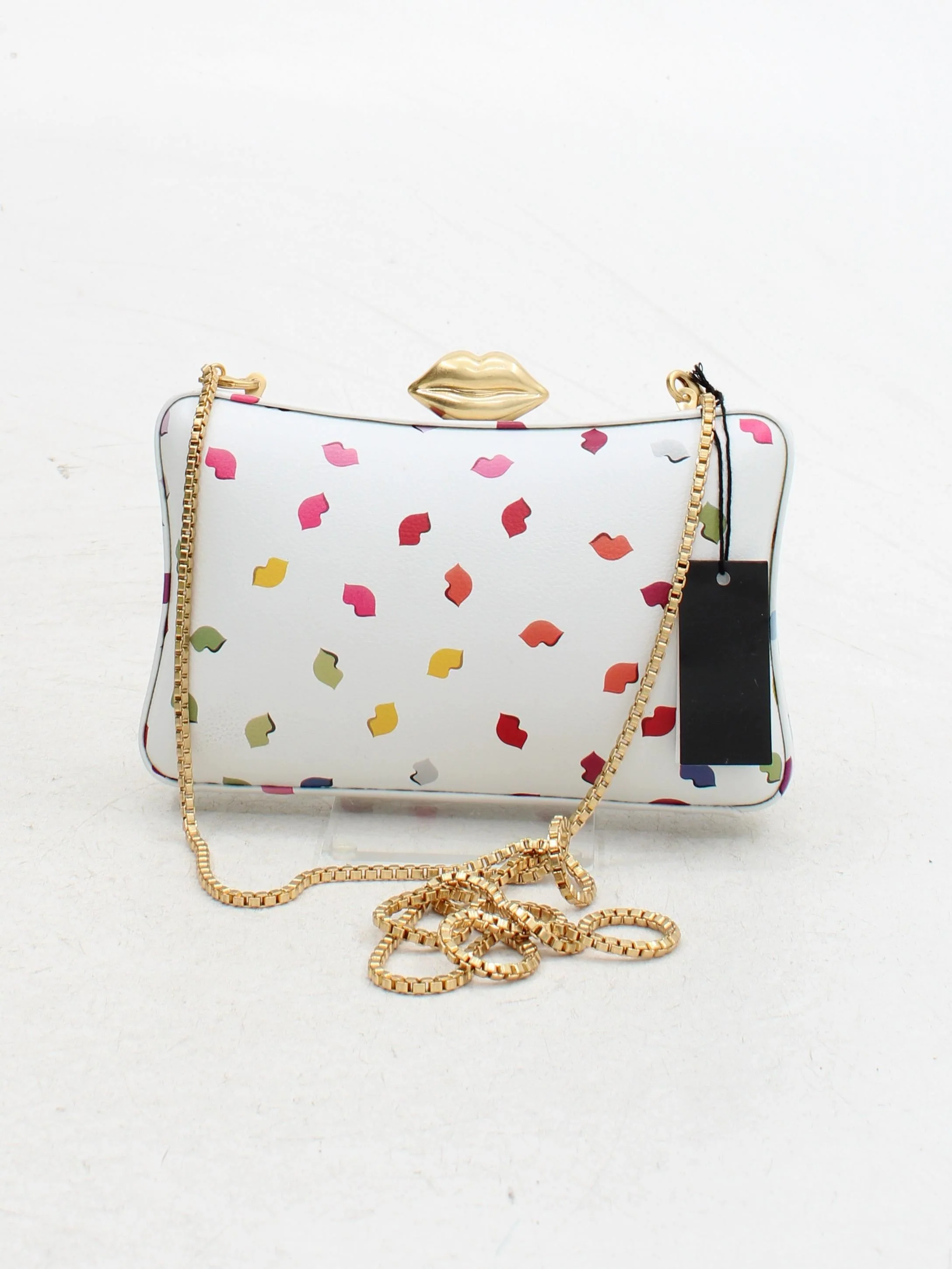 Lulu Guinness Women's Bag White Graphic 100% Faux Leather Clutch - Image 2