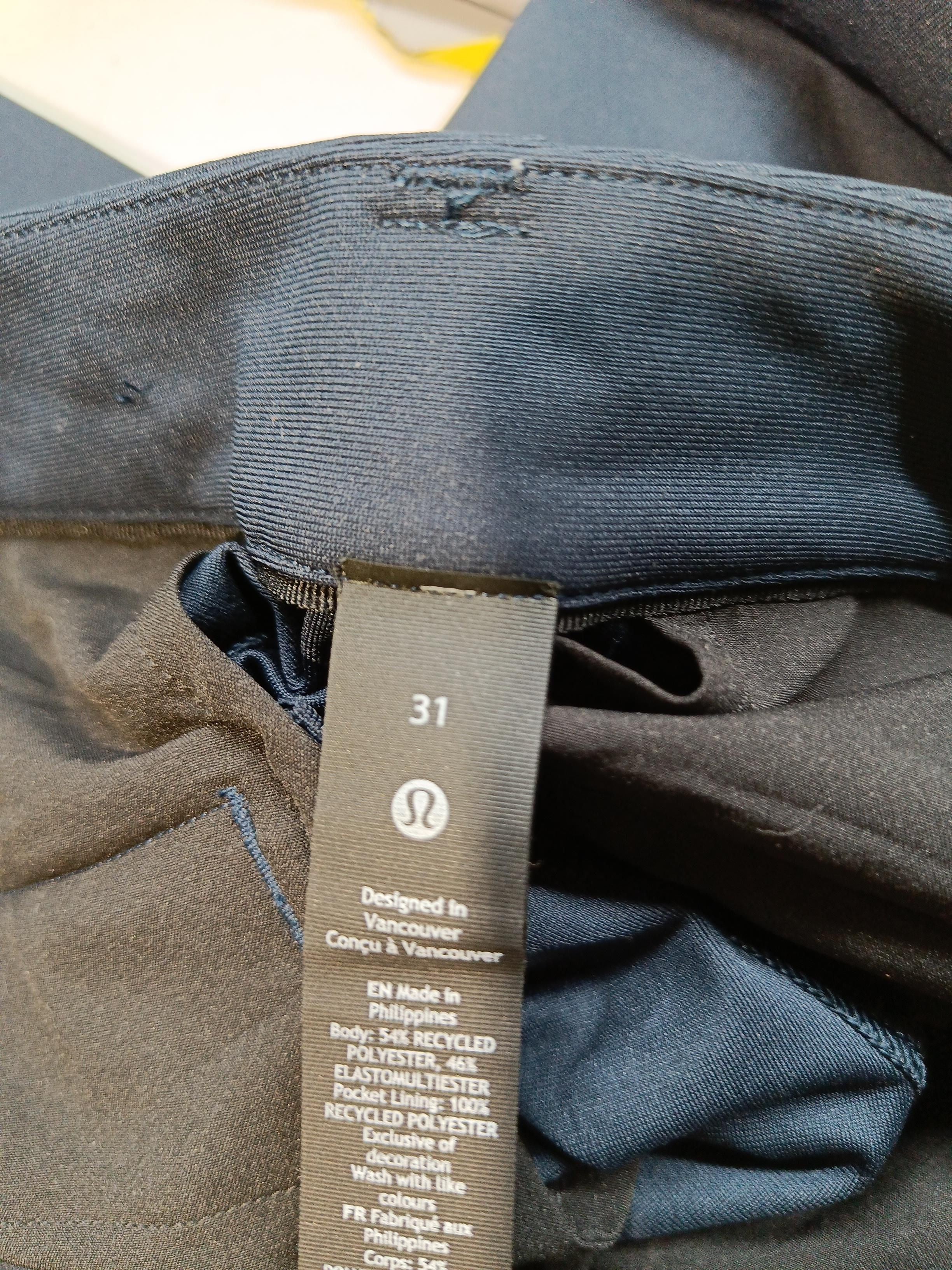Lululemon Men's Shorts W 31 in Blue Polyester with Elastane Chino - Image 6