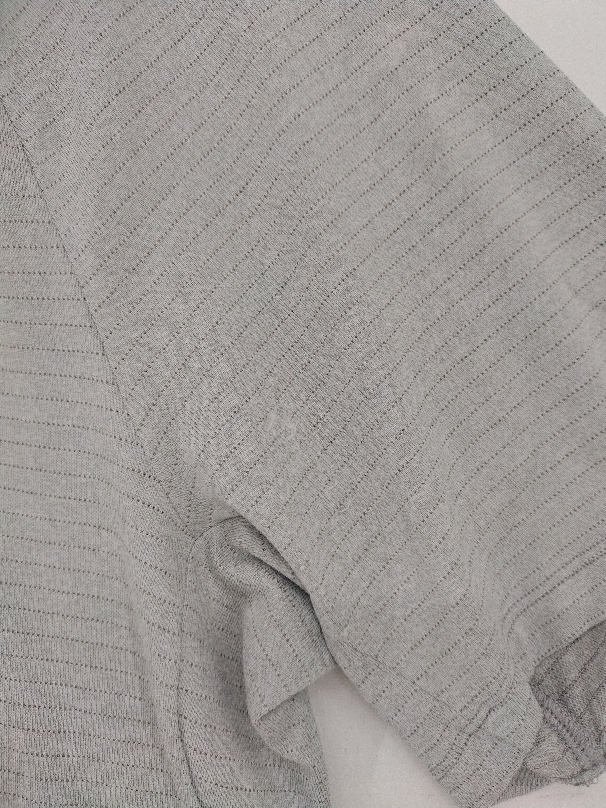 Lululemon Men's T-Shirt M Grey Striped 100% Other Round Neck Basic - Image 5