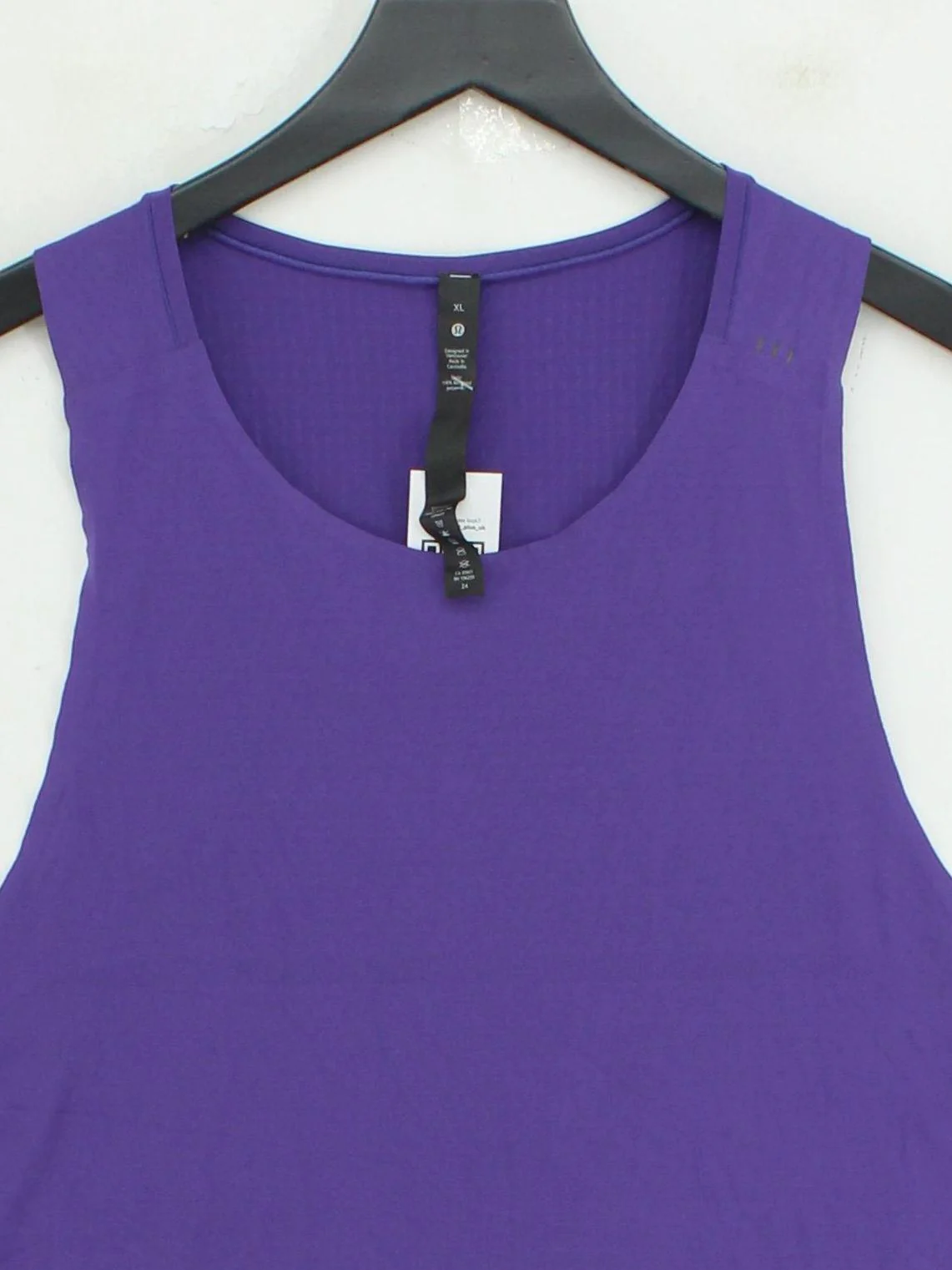 Lululemon Men's T-Shirt XL Purple 100% Polyester Sleeveless Round Neck Basic - Image 3