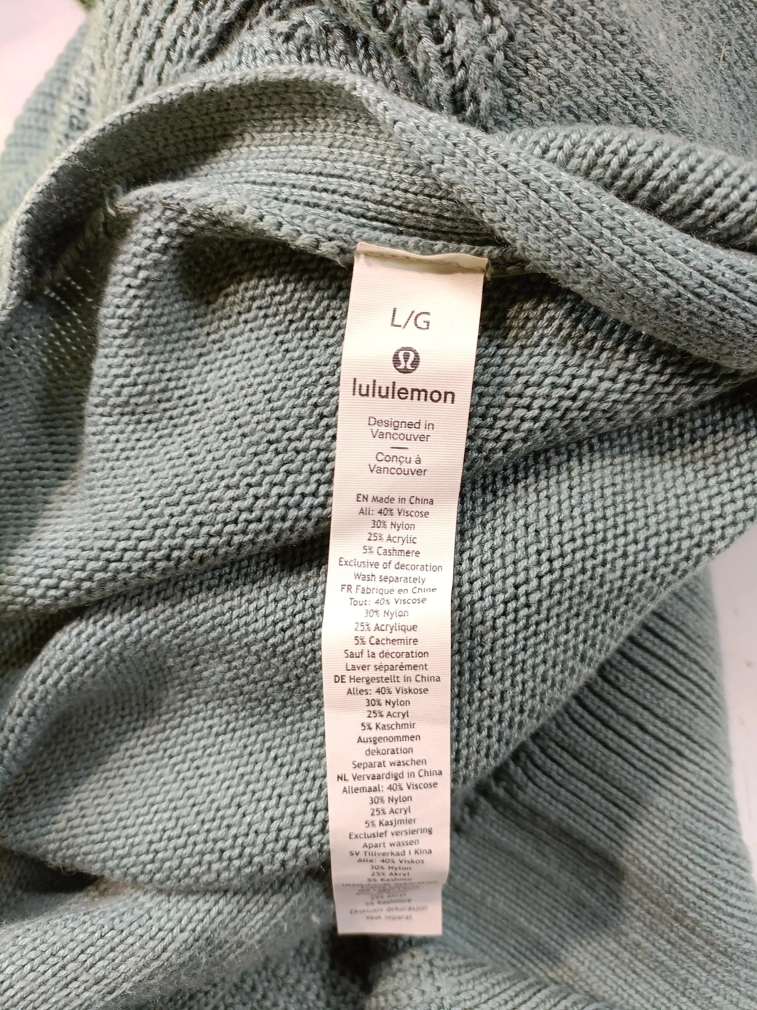 Lululemon Women's Cardigan L Green Viscose - Image 6
