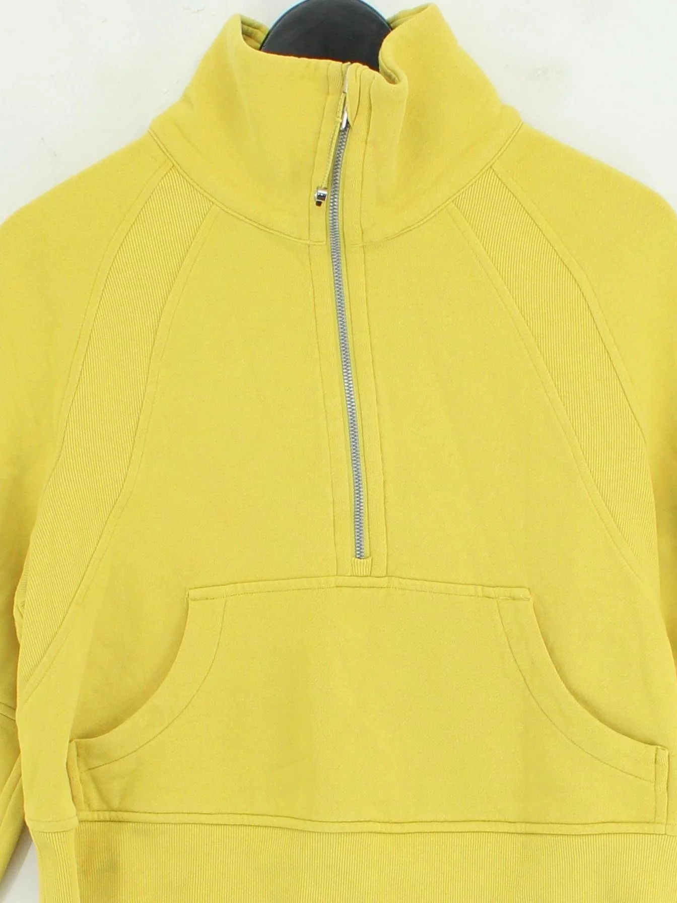 Lululemon Women's Hoodie L Yellow 100% Cotton Pullover - Image 3