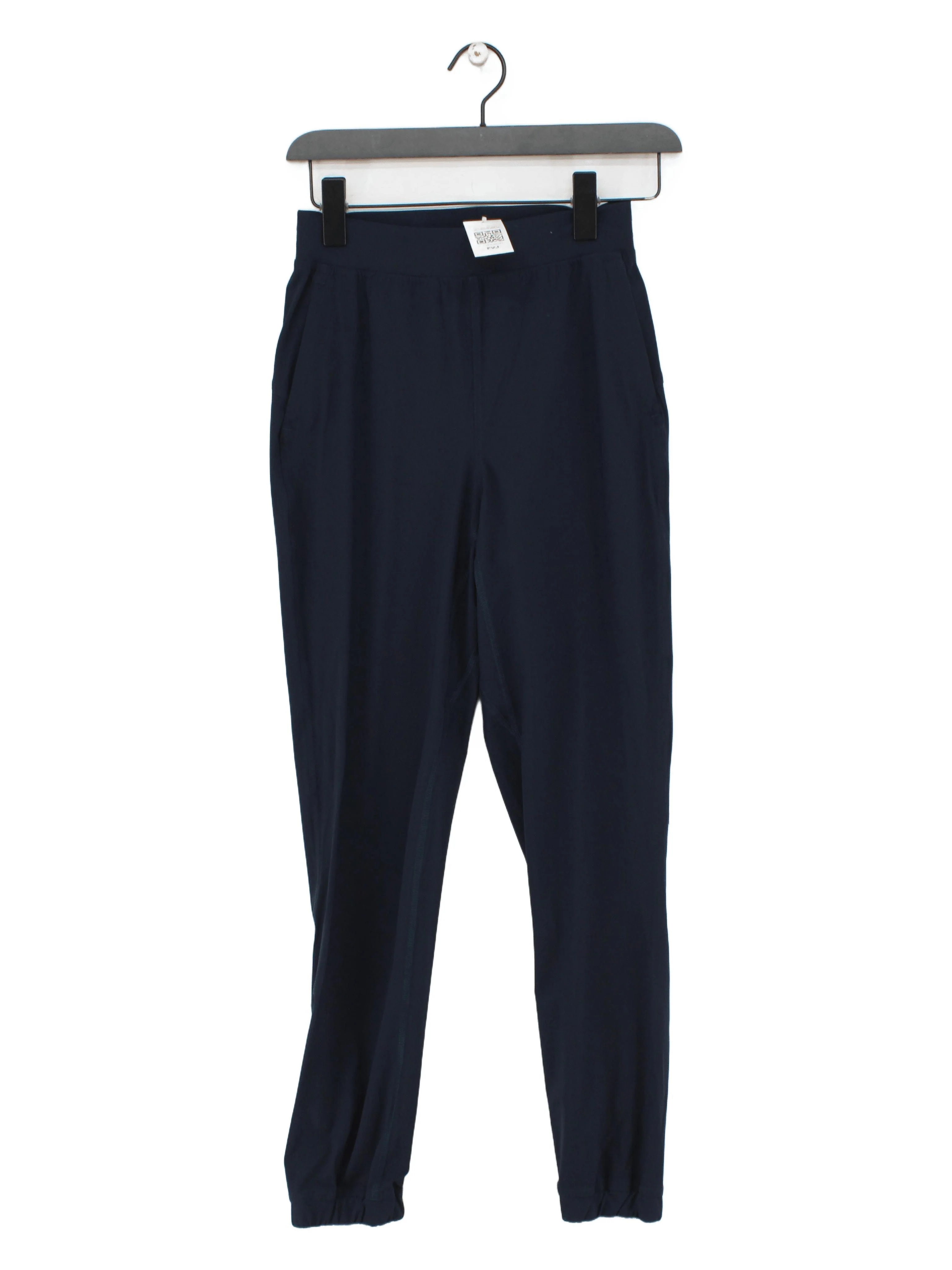Lululemon Women's Sports Bottoms UK 6 Blue 100% Polyester Tapered Sweatpants