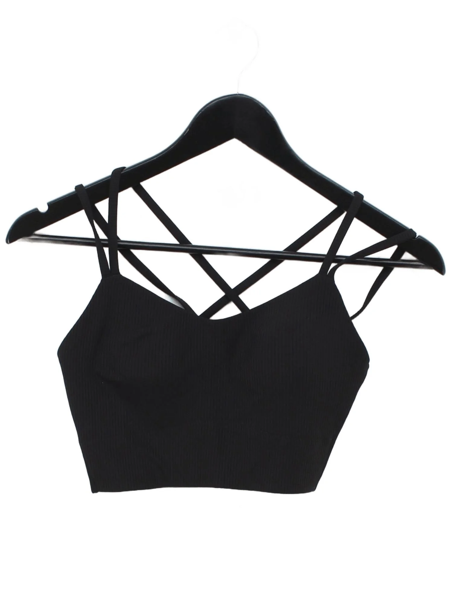 Lululemon Women's Top S Black 100% Other Sleeveless Round Neck Cropped