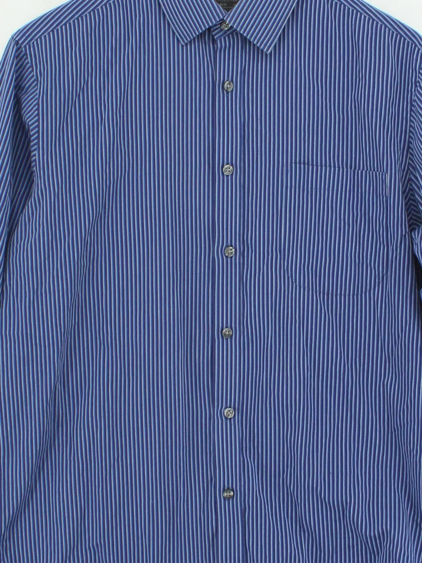 M&S Collection Men's Shirt Collar: 15 in Blue Polyester with Cotton Basic - Image 3
