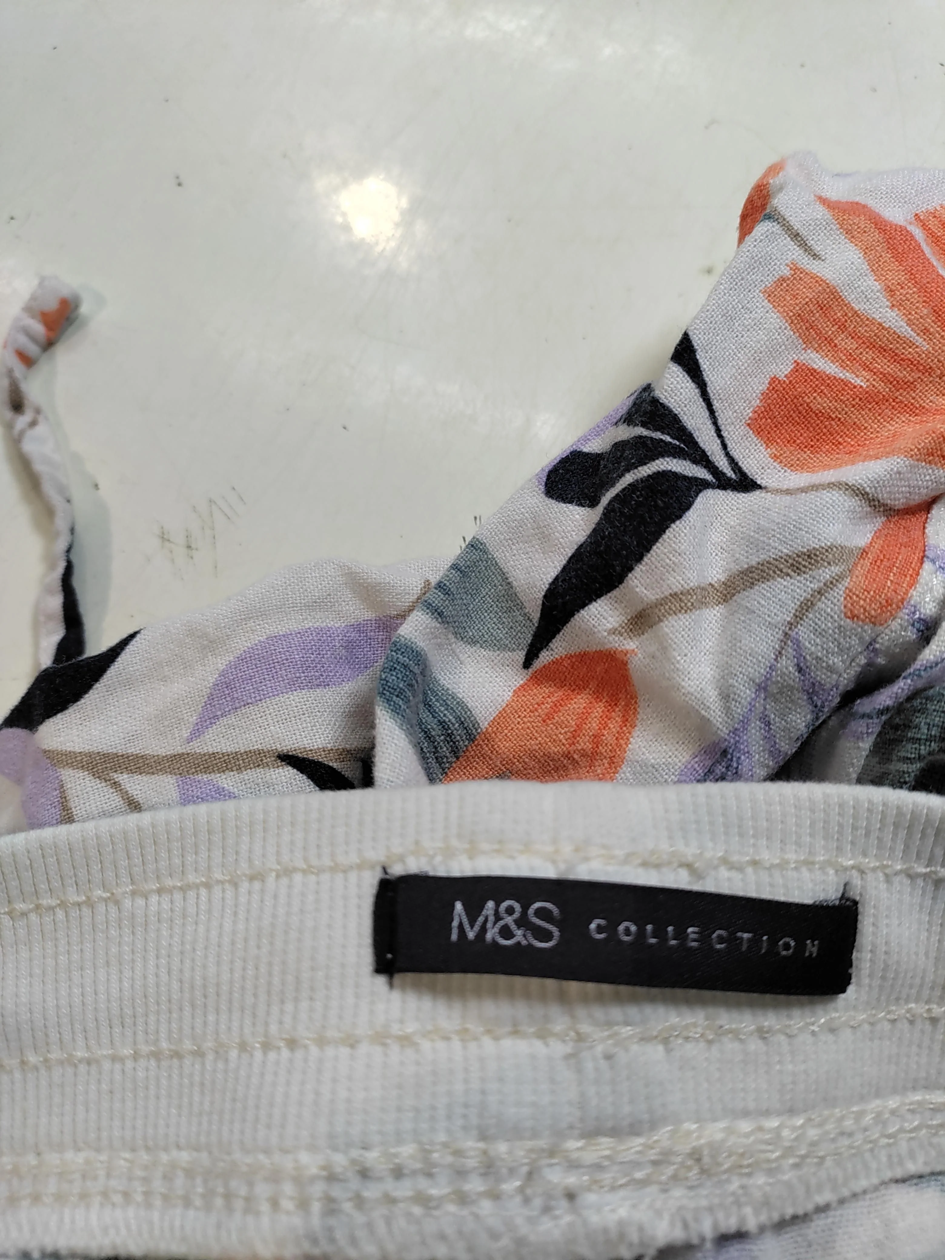 M&S Collection Women's Mini Skirt UK 12 White Linen - Image 5