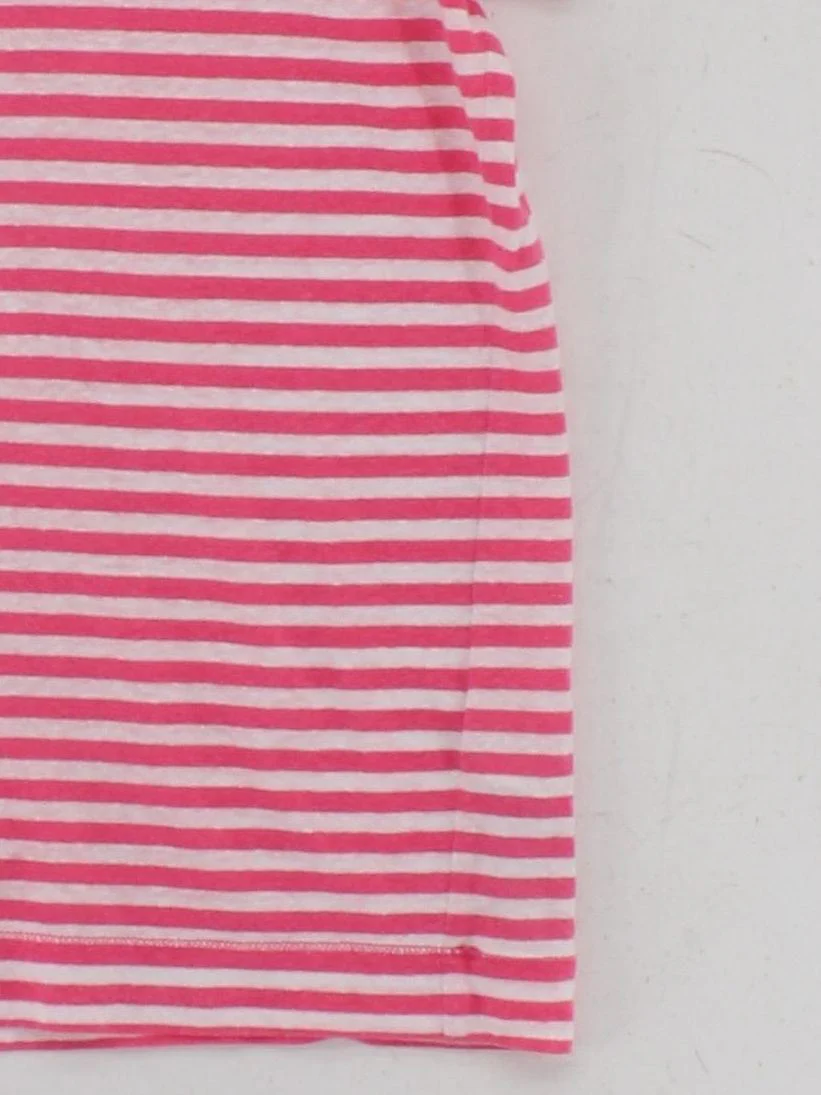 M&S Collection Women's T-Shirt UK 8 Pink Linen with Polyester Basic - Image 4
