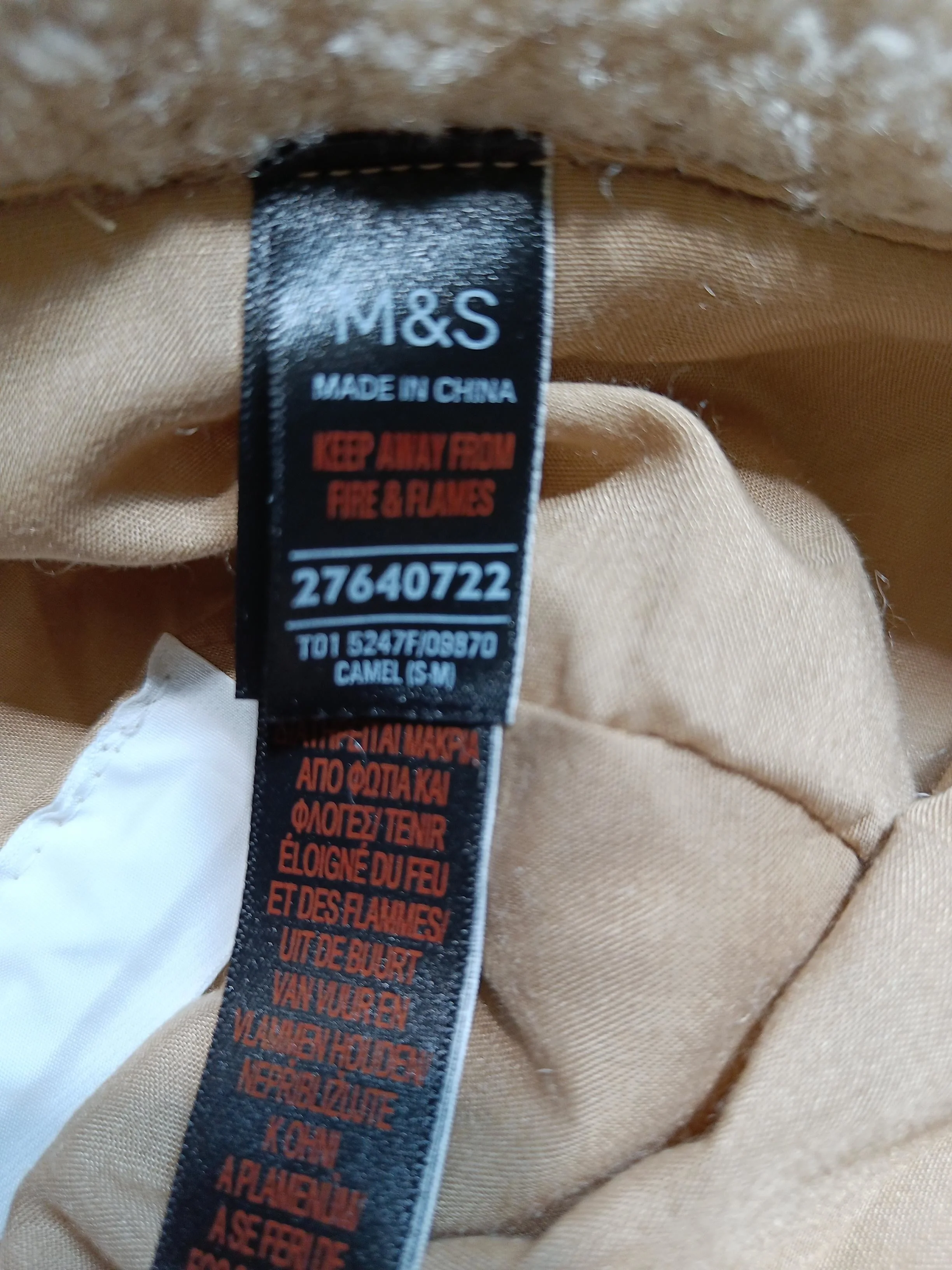 M&S Men's Hat S Cream Polyester with Cotton Bucket Hat - Image 5