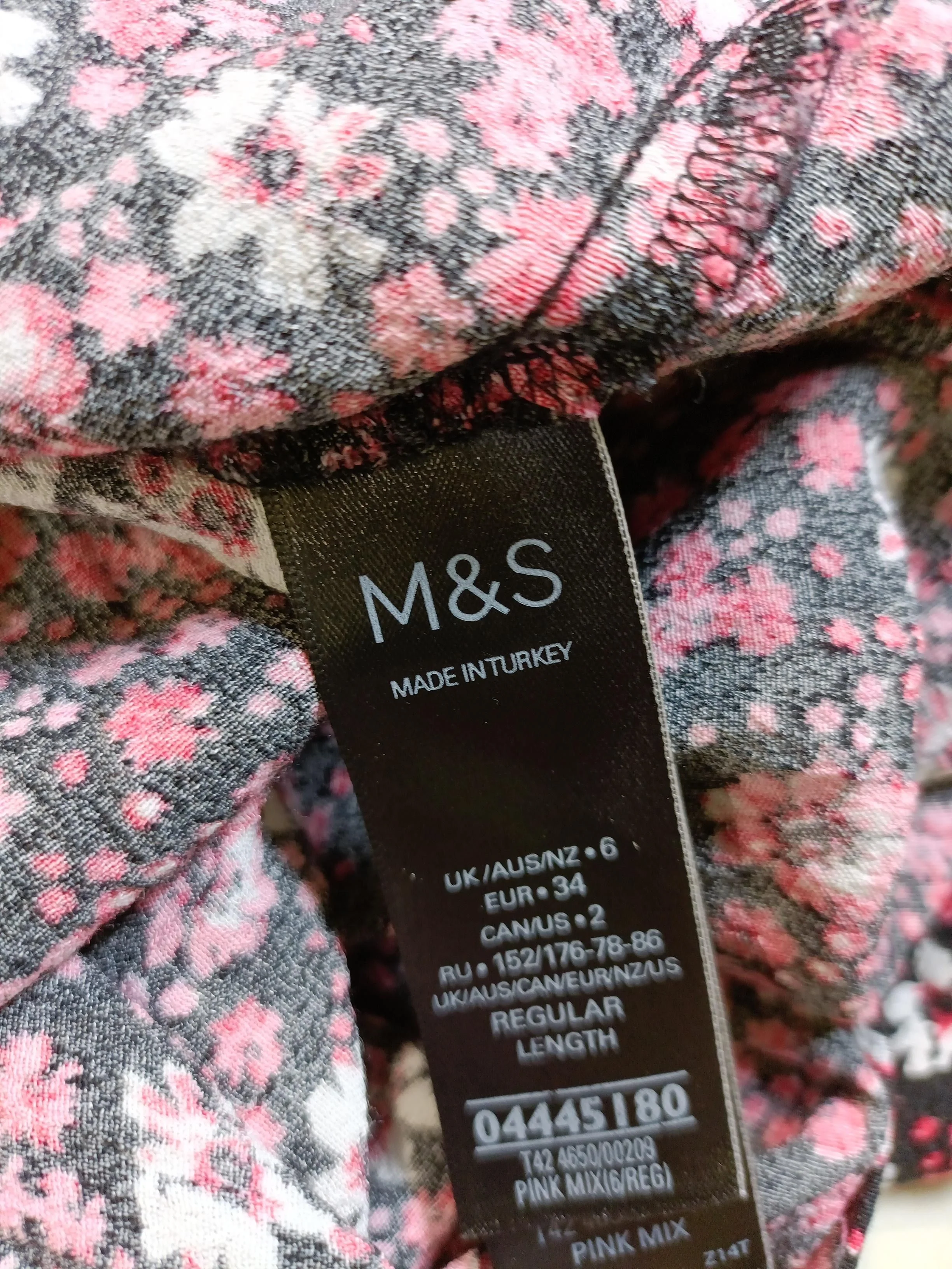 M&S Shirt Midi Dress UK6 in Multi - Image 5