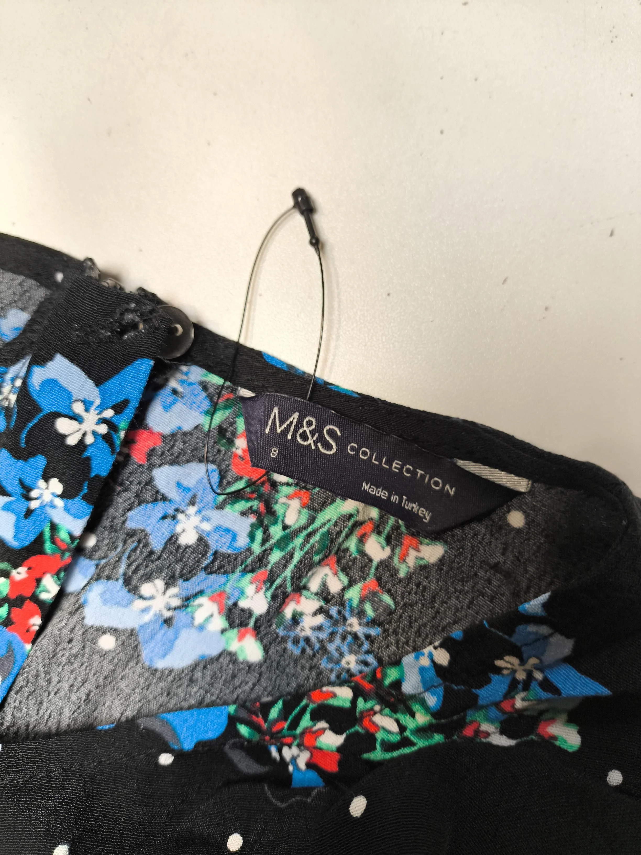 M&S Shirt Midi Dress UK8 in Black - Image 5