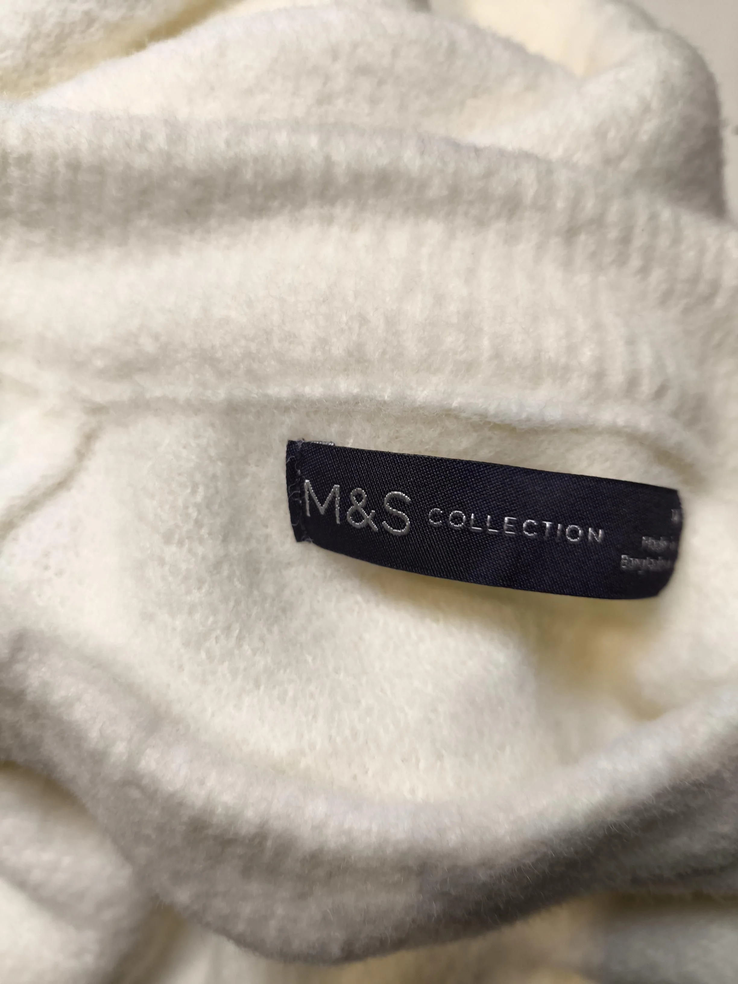 M&S Women's Jumper M Cream 100% Polyamide Crew Neck Pullover - Image 6