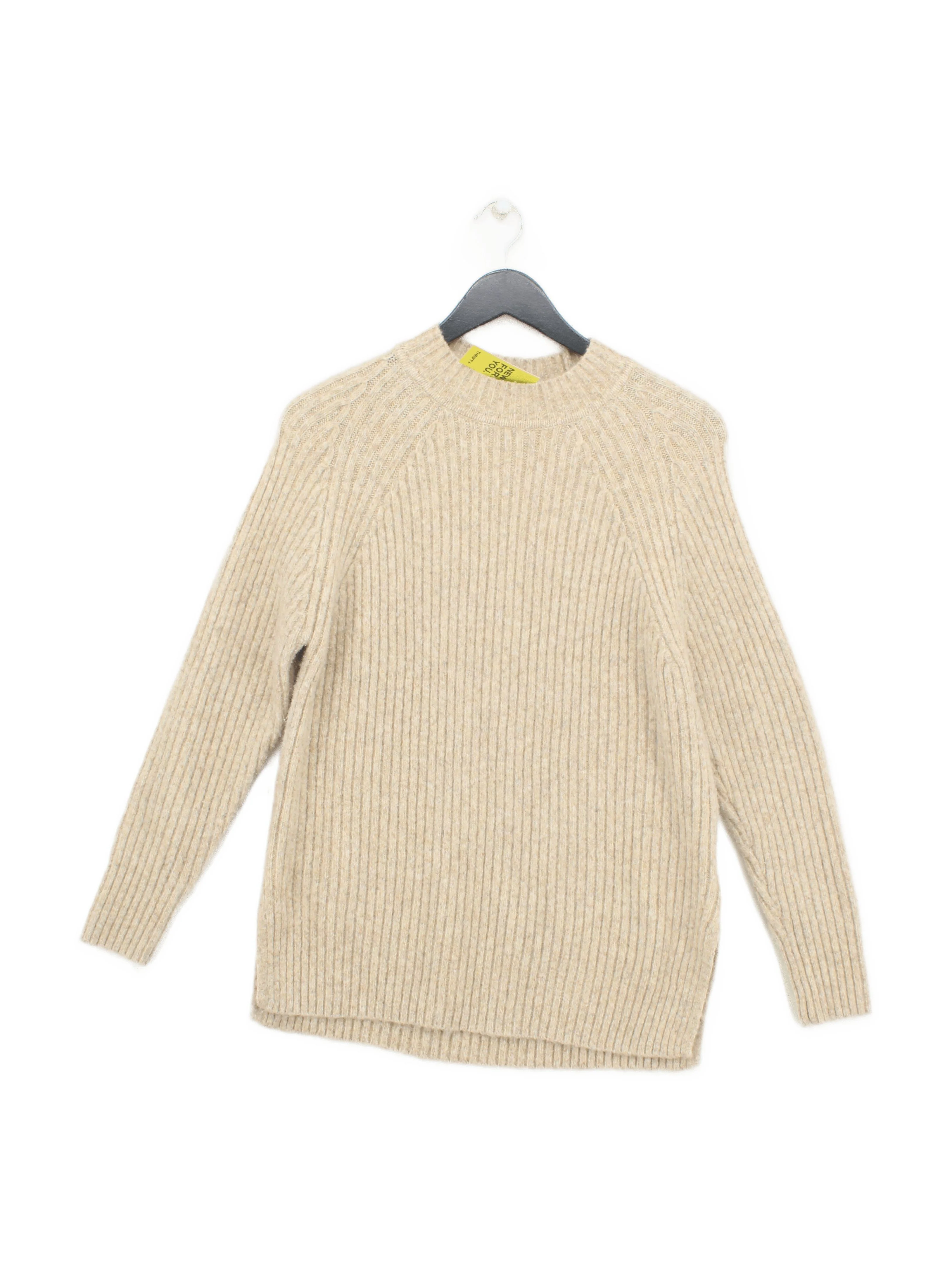 M&S Women's Jumper M Cream Polyamide with Polyester, Acrylic, Wool Pullover