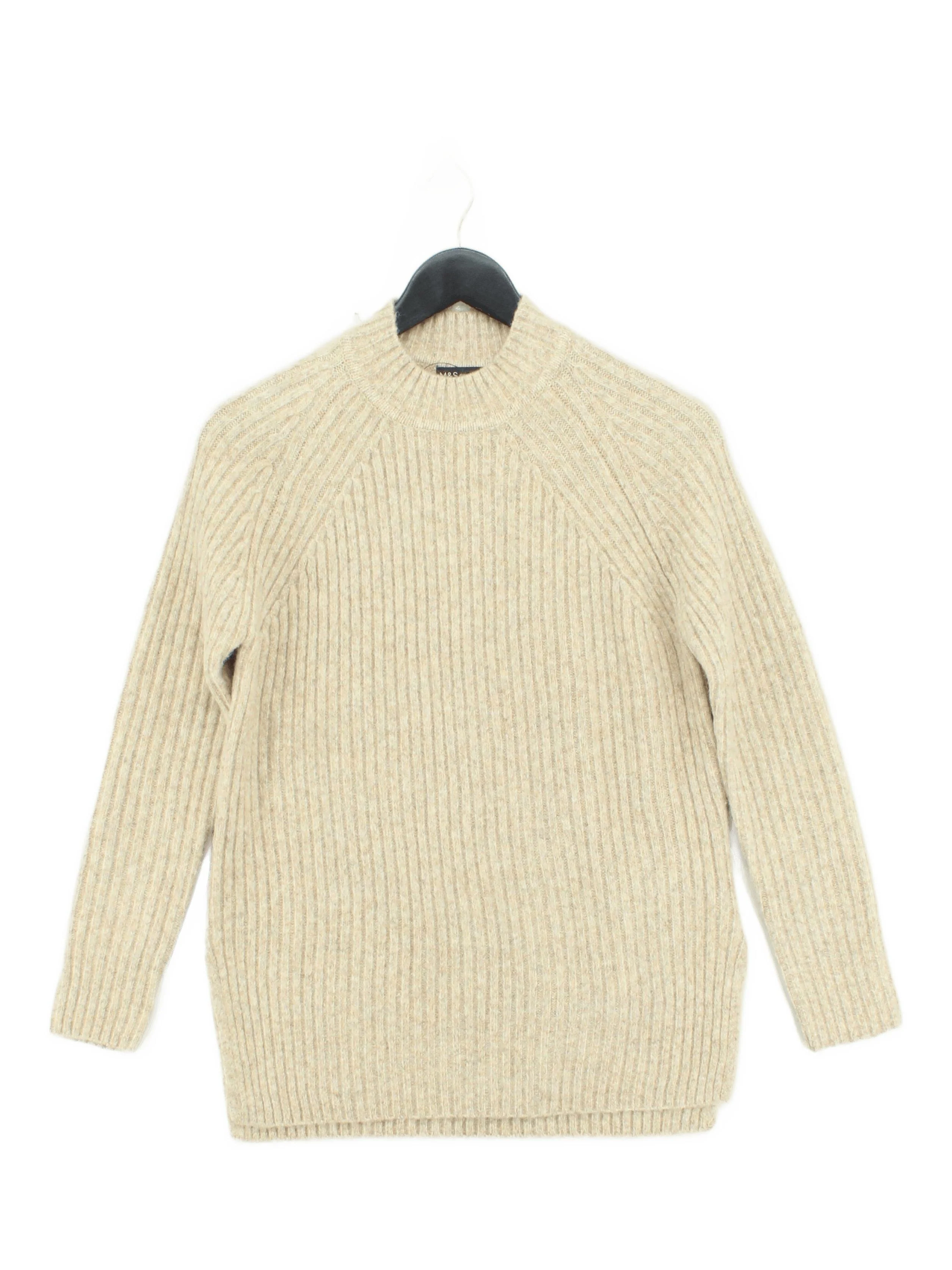 M&S Women's Jumper XS Cream Polyamide with Polyester, Acrylic, Wool Pullover