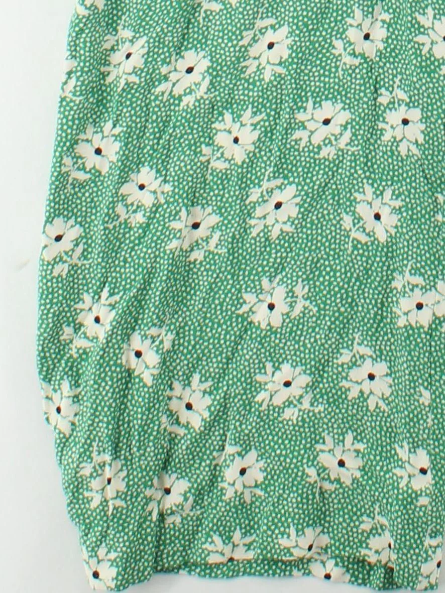 M&S Women's Jumpsuit UK 8 Green Floral 100% Viscose Wide-Leg Jumpsuit - Image 4