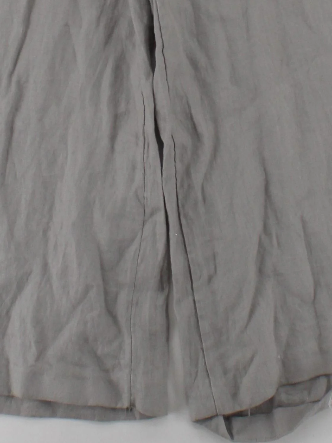 M&S Women's Trousers UK 10 Grey 100% Linen Wide-Leg Sweatpants - Image 4