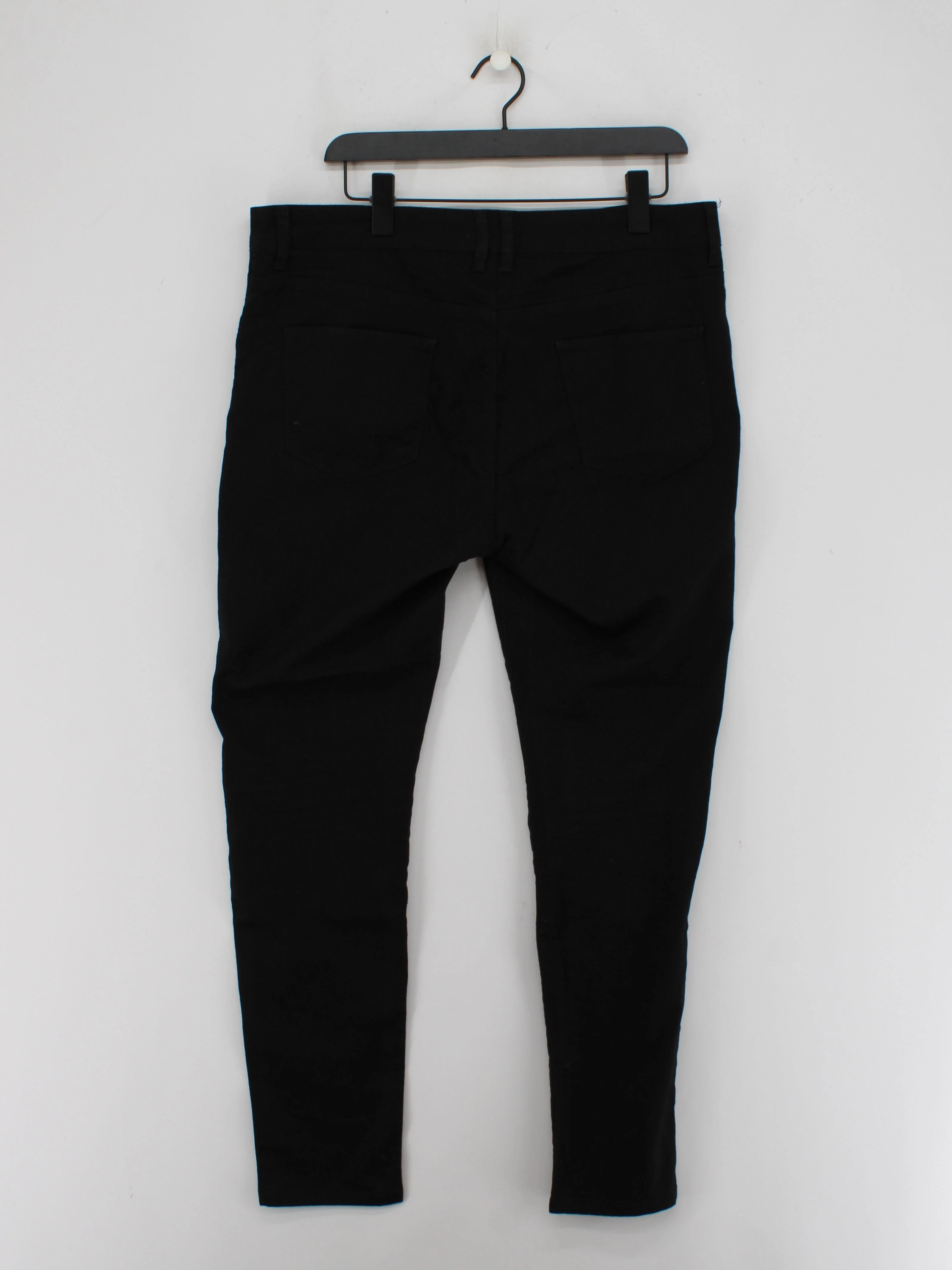 M&S Women's Trousers UK 18 Black Cotton with Polyester, Elastane Skinny Chino - Image 2