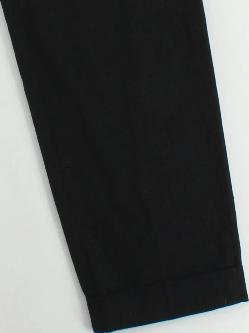 M&S Women's Trousers UK 8 Black Polyester with Elastane Tapered Chino - Image 4