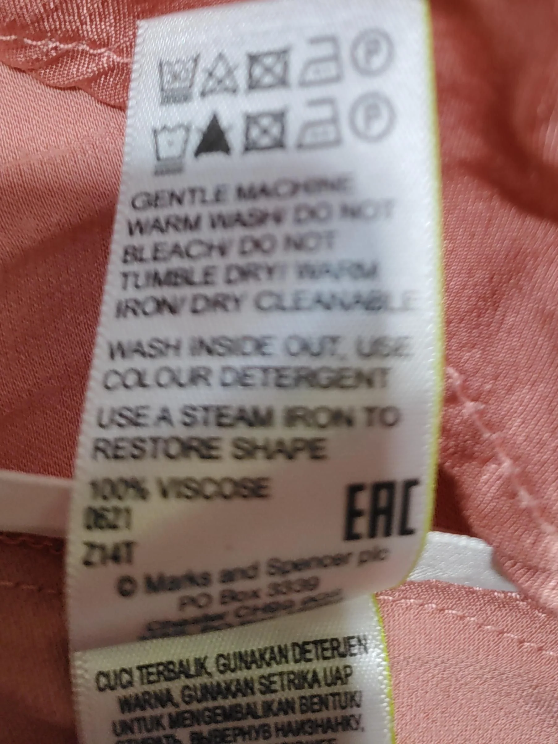 M&S Wrap Midi Dress UK10 in Pink - Image 6