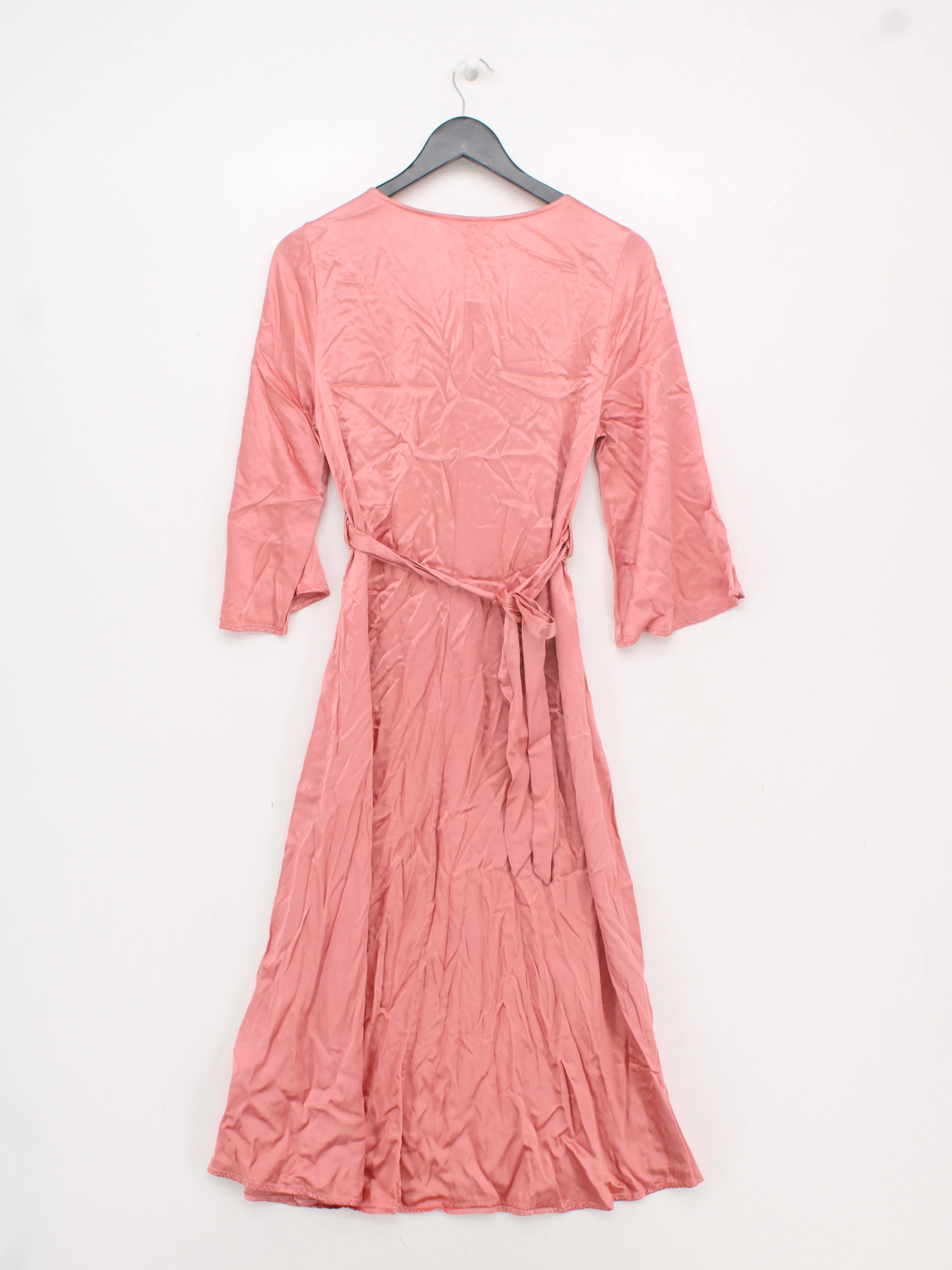 M&S Wrap Midi Dress UK8 in Pink - Image 2