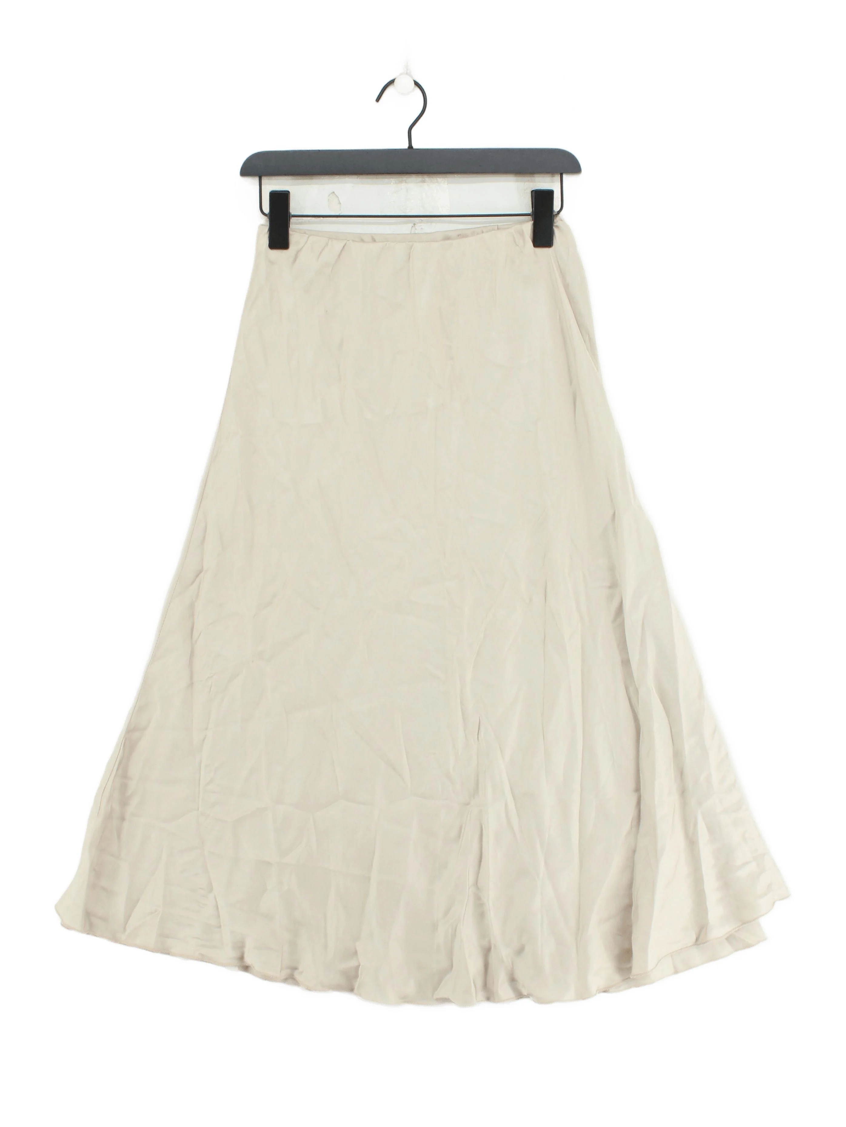 Made In Italy Women's Midi Skirt W 26 in Cream 100% Other Midi A-Line