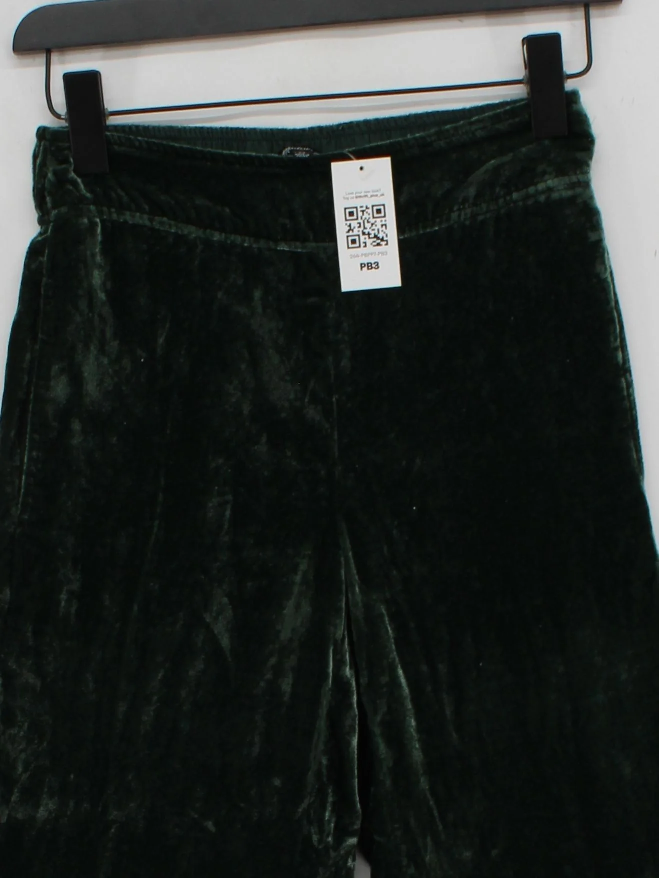 Madewell Women's Trousers XS Green Viscose with Polyamide Wide-Leg Cropped - Image 3