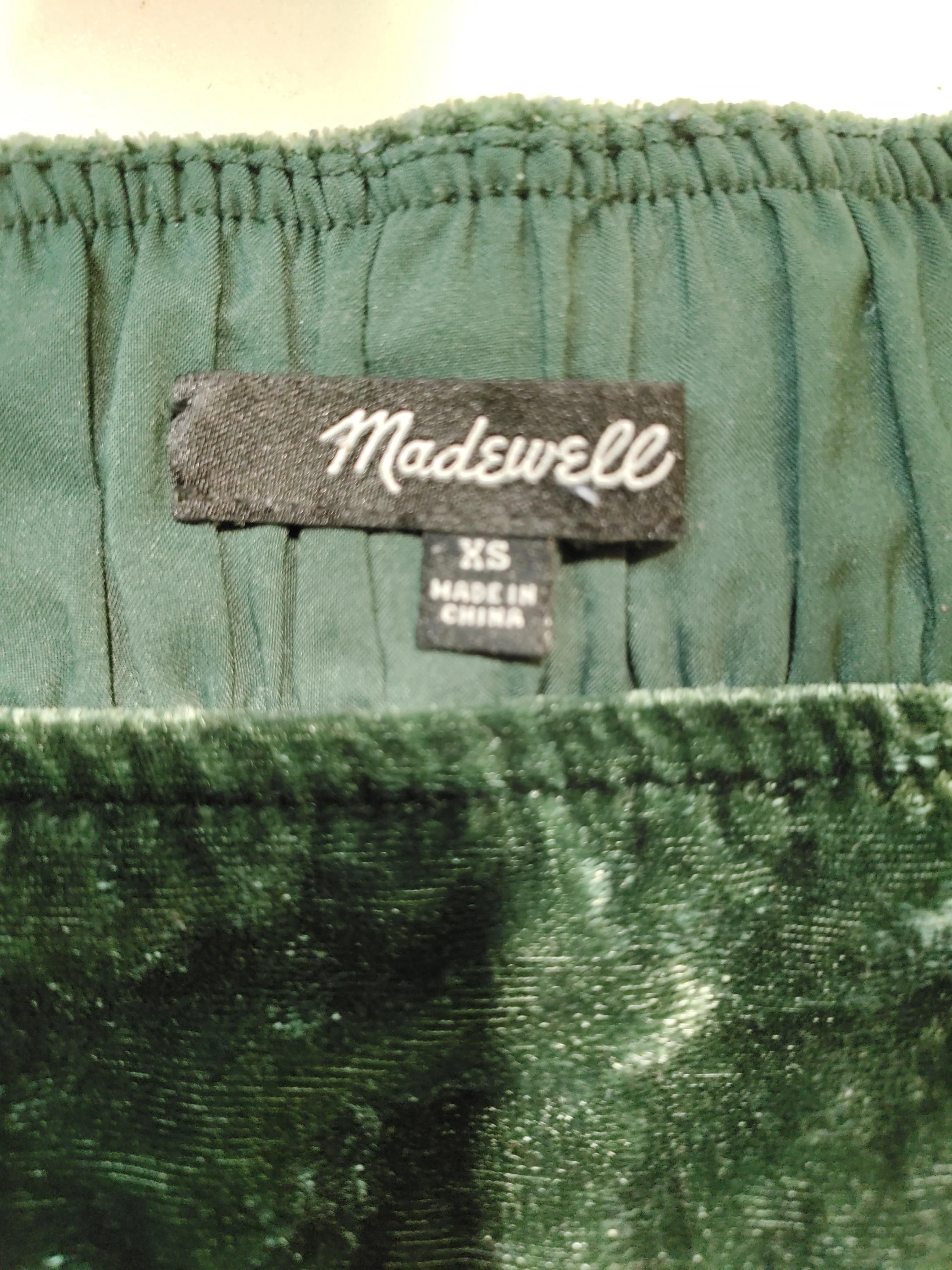 Madewell Women's Trousers XS Green Viscose with Polyamide Wide-Leg Cropped - Image 6