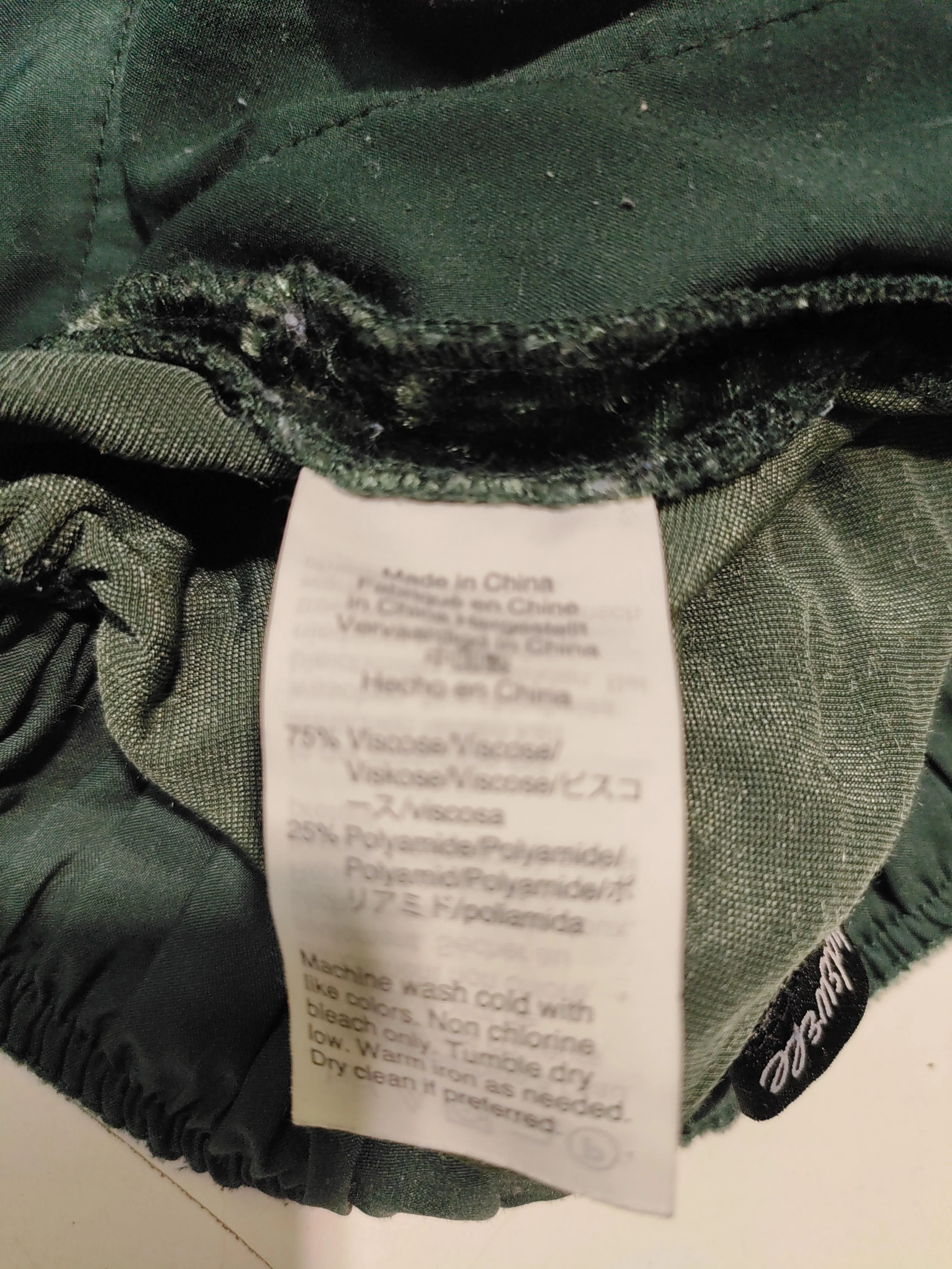 Madewell Women's Trousers XS Green Viscose with Polyamide Wide-Leg Cropped - Image 7