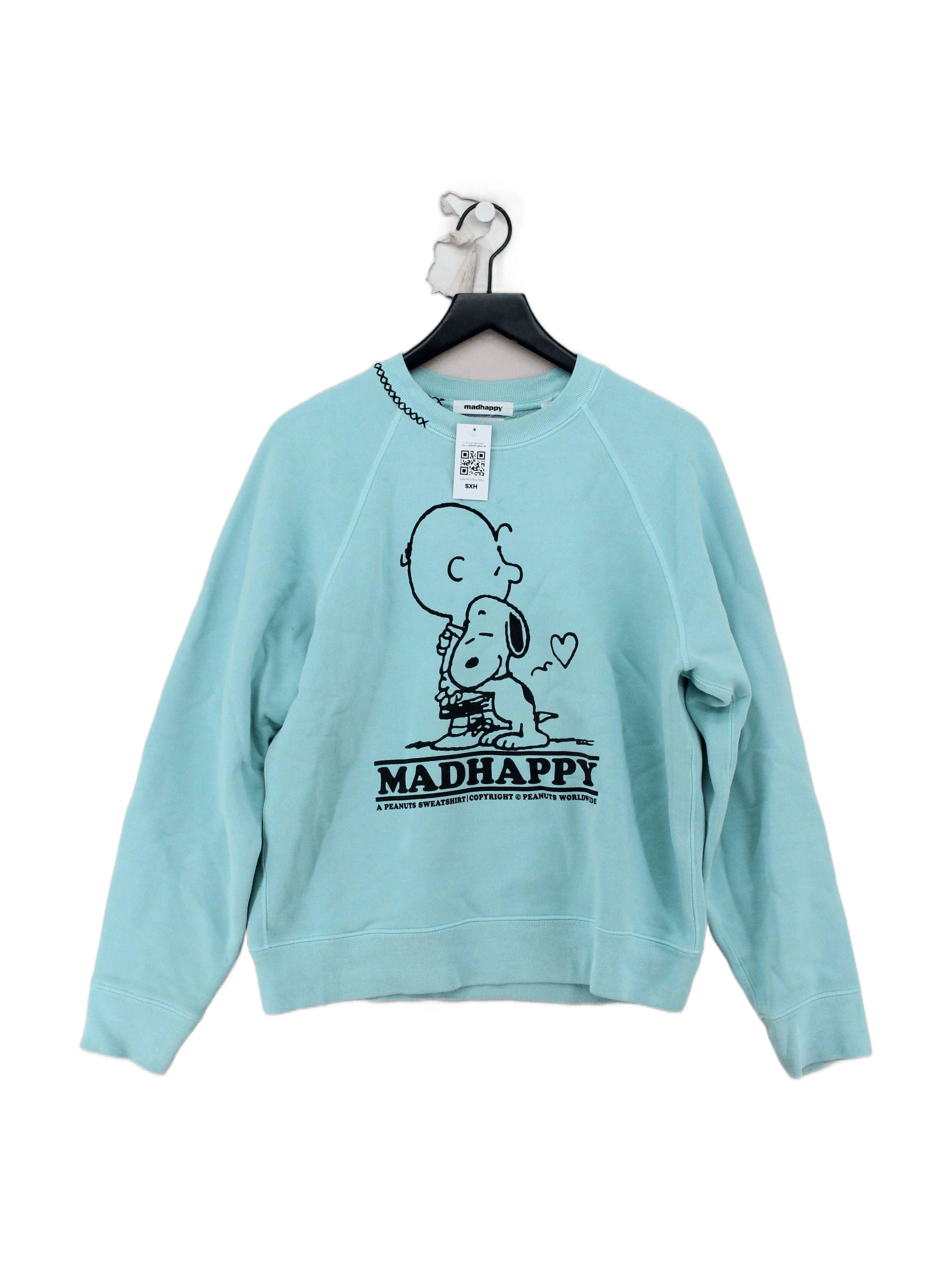 Madhappy Women's Hoodie S Blue Graphic 100% Cotton Pullover