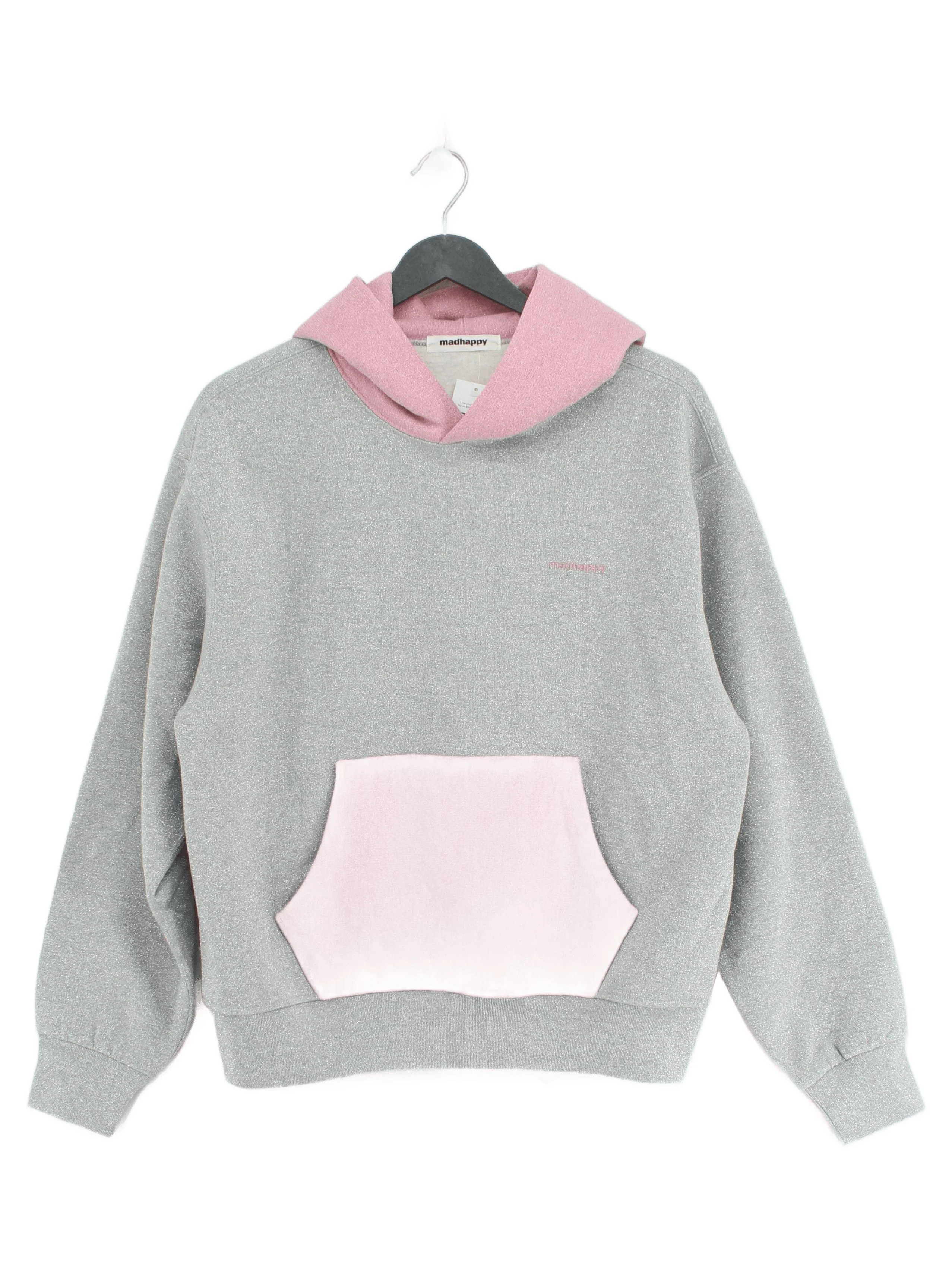 Madhappy Women's Hoodie S Grey Cotton with Polyester, Other Pullover