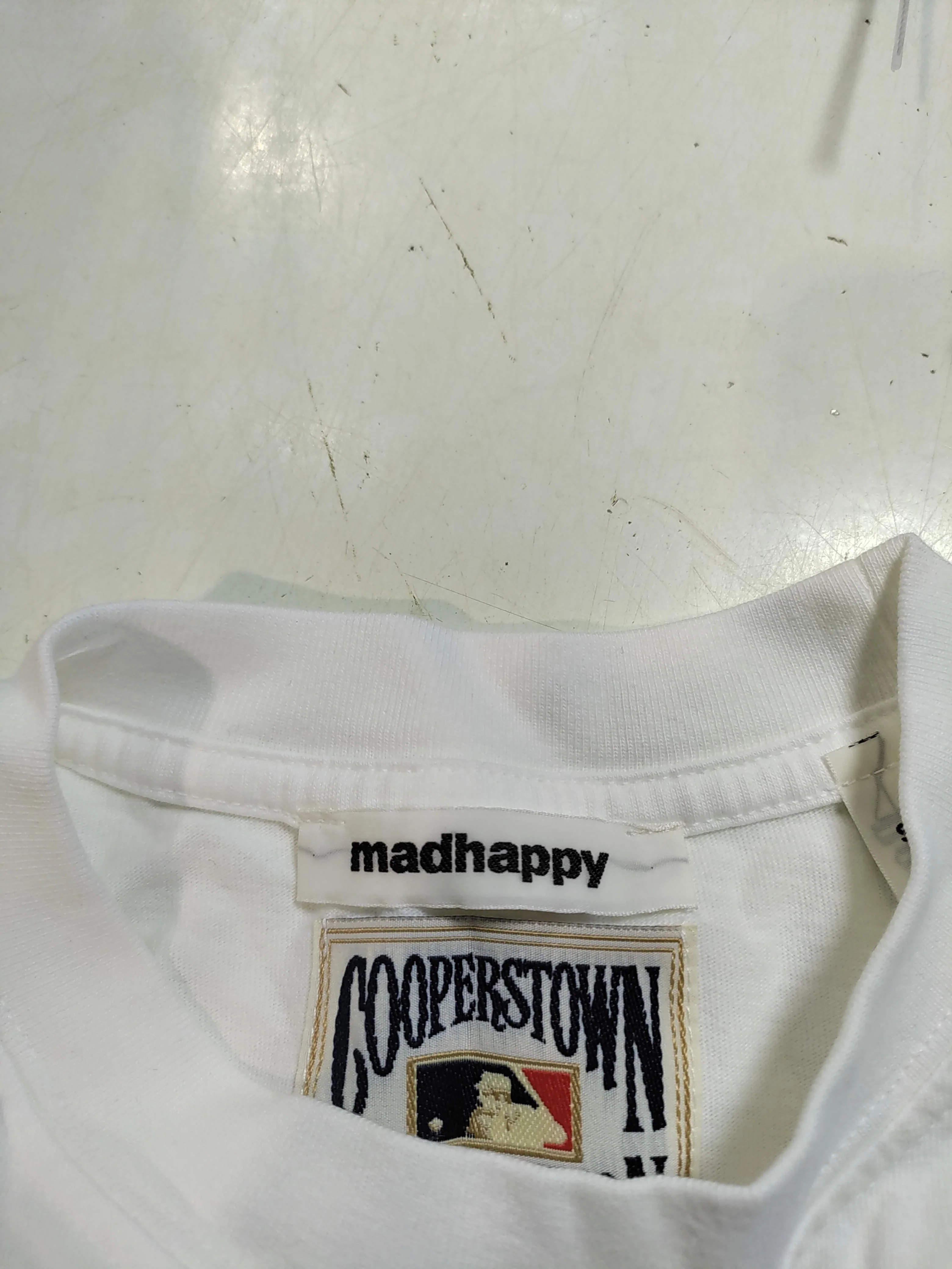 Madhappy Women's T-Shirt S White 100% Cotton Basic - Image 6