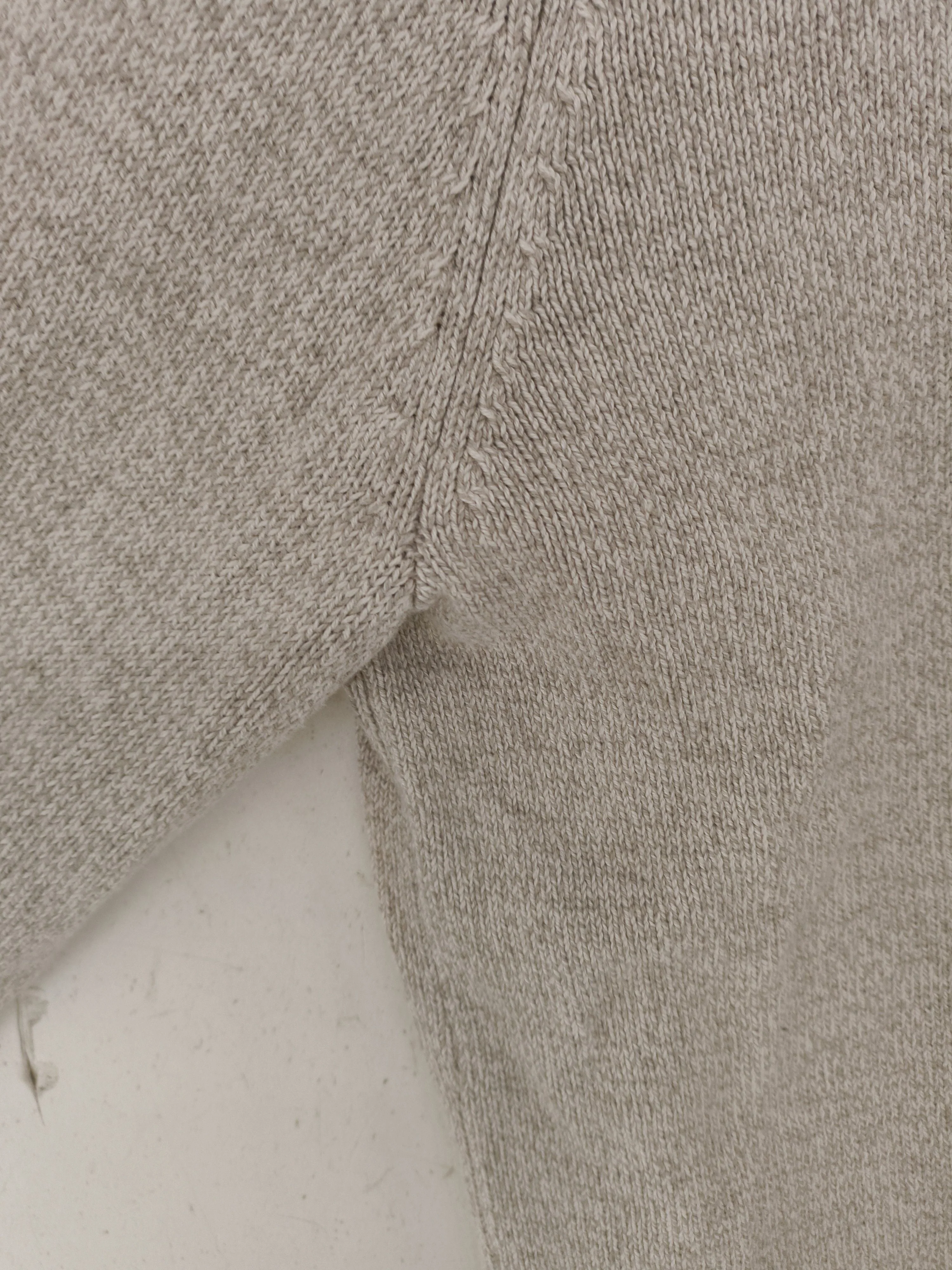 Maine Men's Jumper M Cream Cotton with Viscose Mock Neck Pullover - Image 5