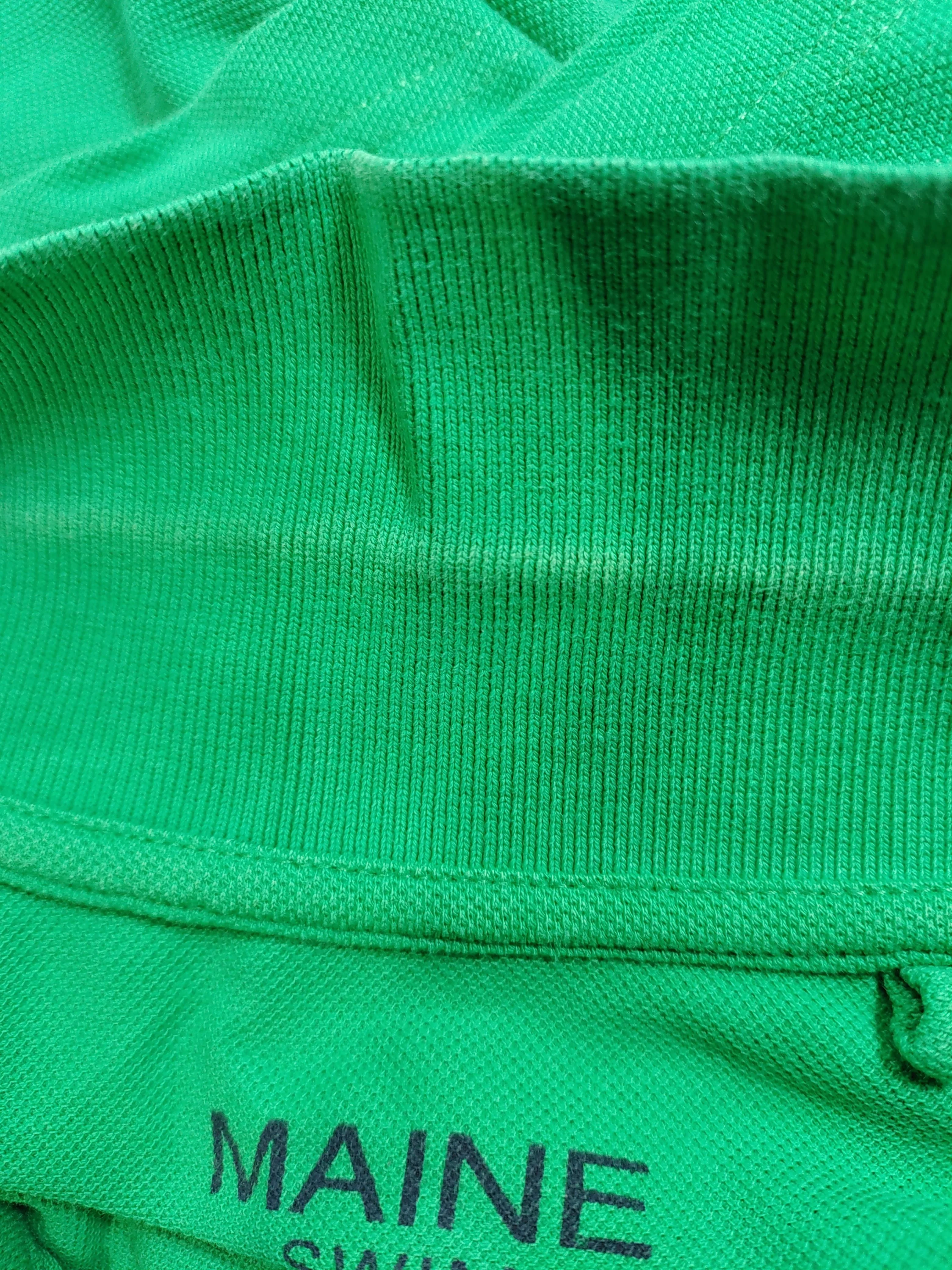 Maine Men's Polo L Green 100% Cotton Basic - Image 6