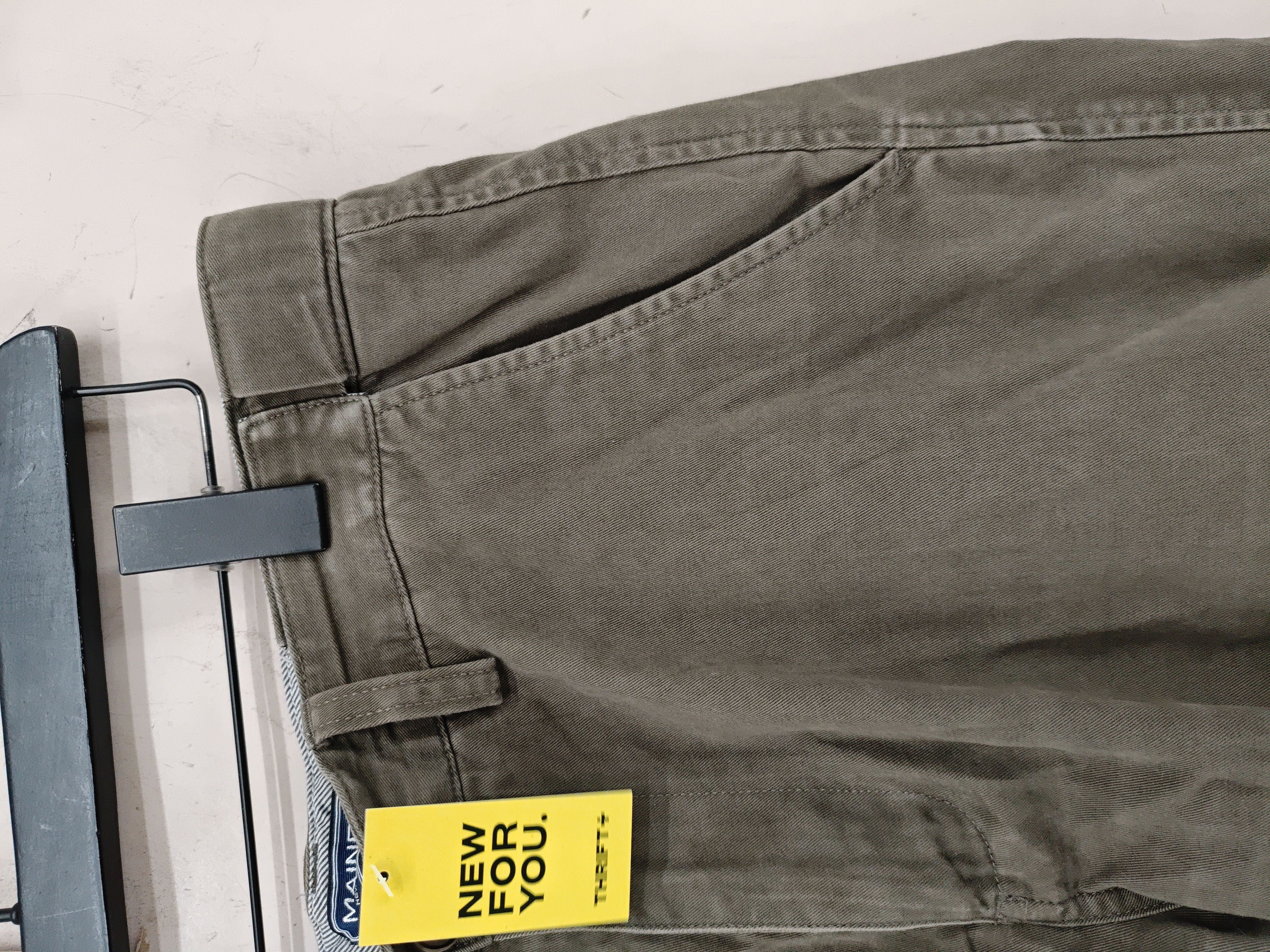 Maine Men's Trousers W 34 in Green 100% Cotton Straight Chino - Image 5
