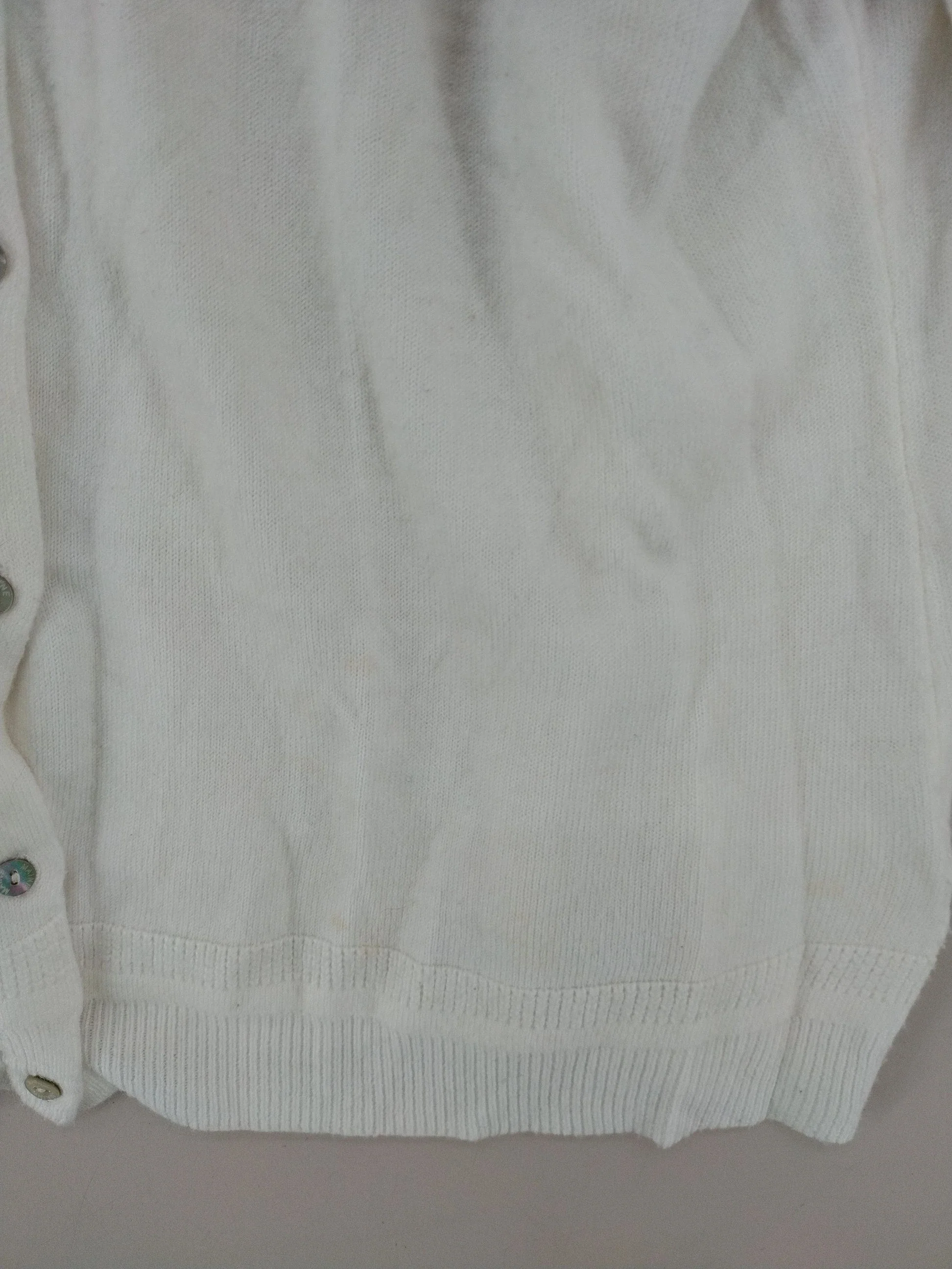 Maine Women's Cardigan M White 100% Other Round Neck Cardigan - Image 5