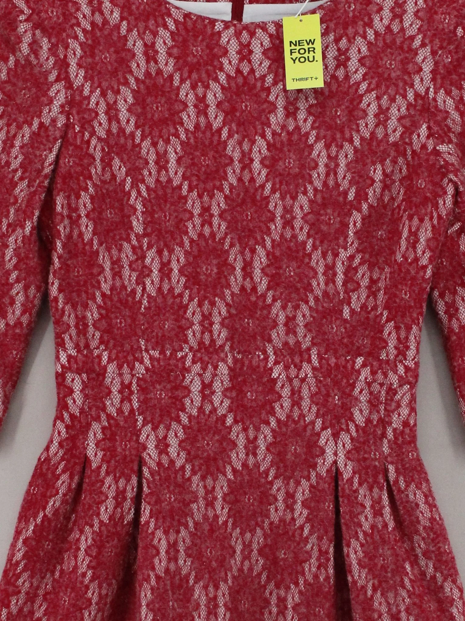 Maje Skater Mini Dress L in Red - Image 3