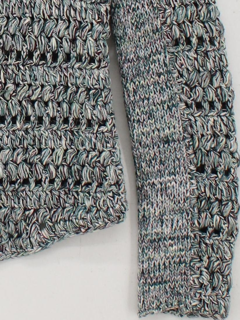 Maje Women's Cardigan UK 12 Multi 100% Cotton Round Neck Cardigan - Image 4