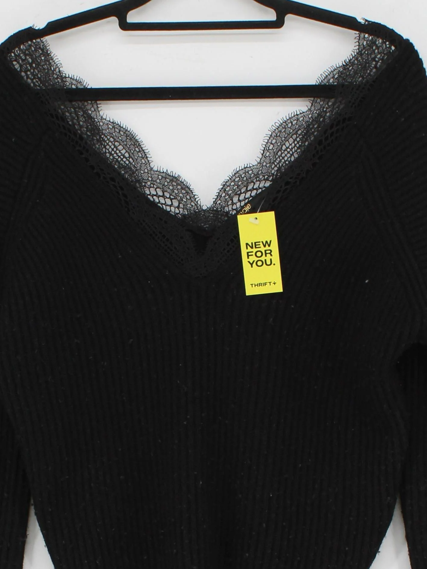 Maje Women's Jumper S Black Acrylic with Wool V-Neck Pullover - Image 3