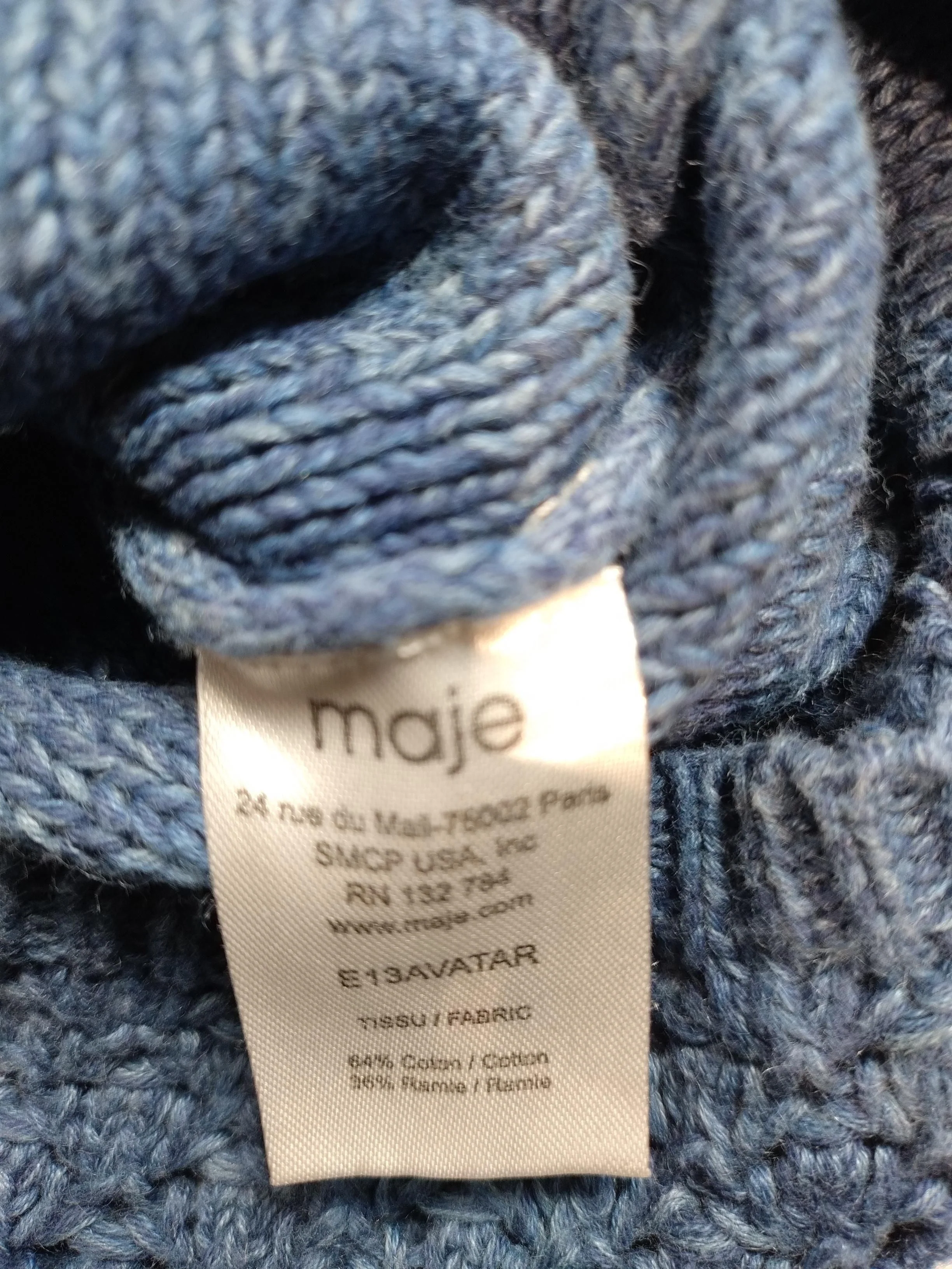 Maje Women's Jumper UK 8 Multi Cotton with Other Round Neck Pullover - Image 6