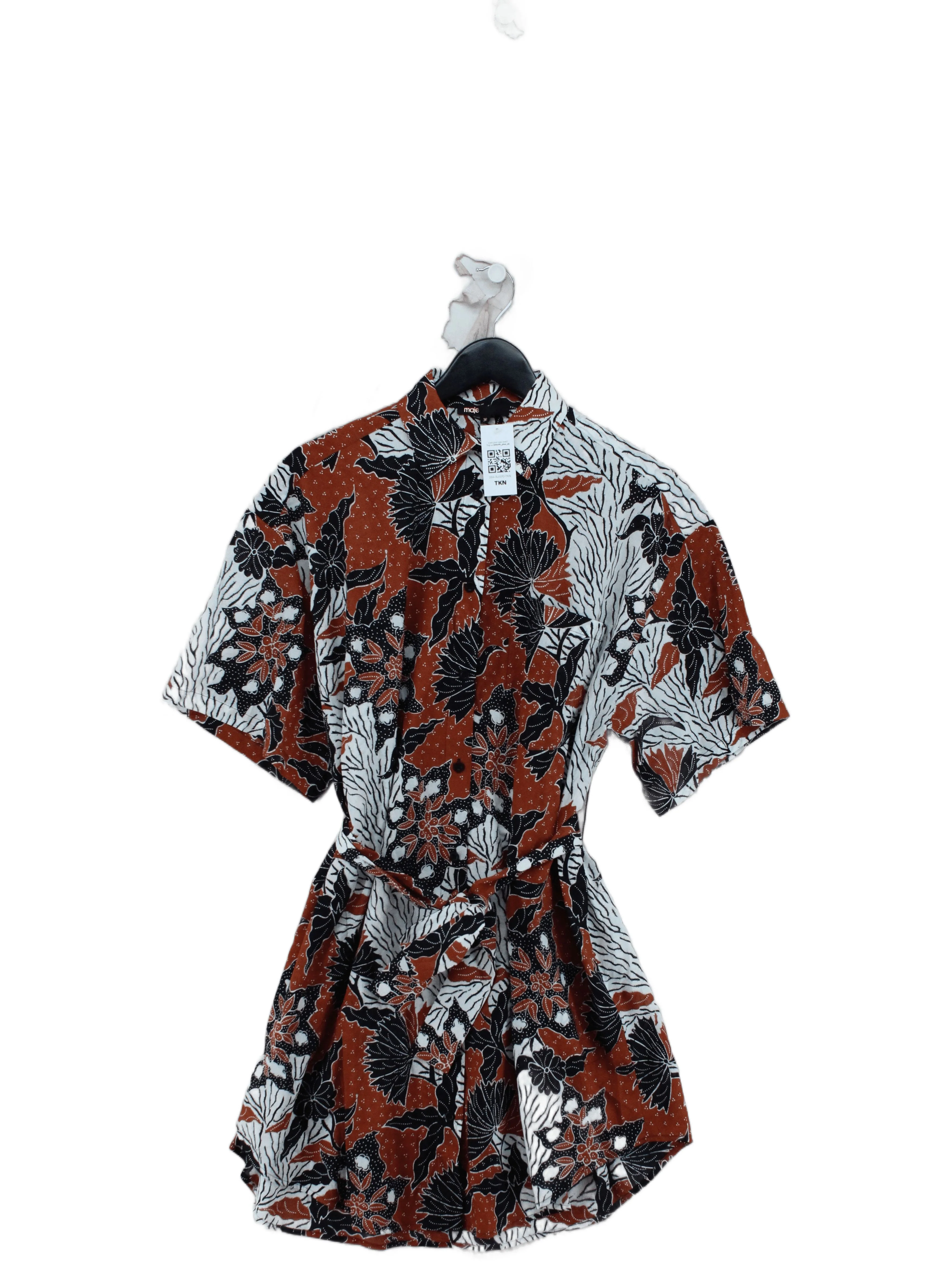 Maje Women's Playsuit UK 8 Multi Floral 100% Cotton Playsuit