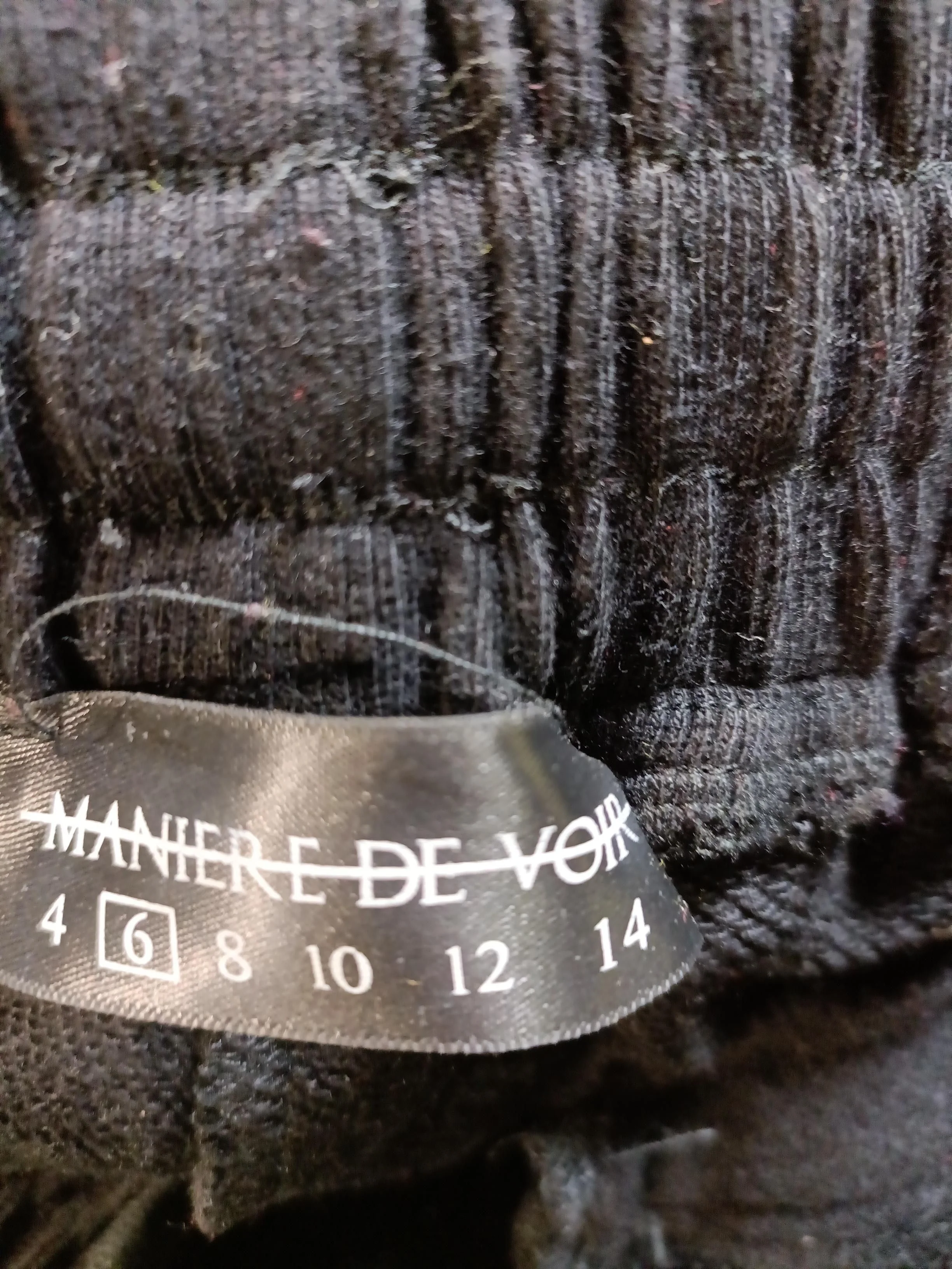 Maniere De Voir Women's Sports Bottoms UK 6 Black Cotton - Image 6