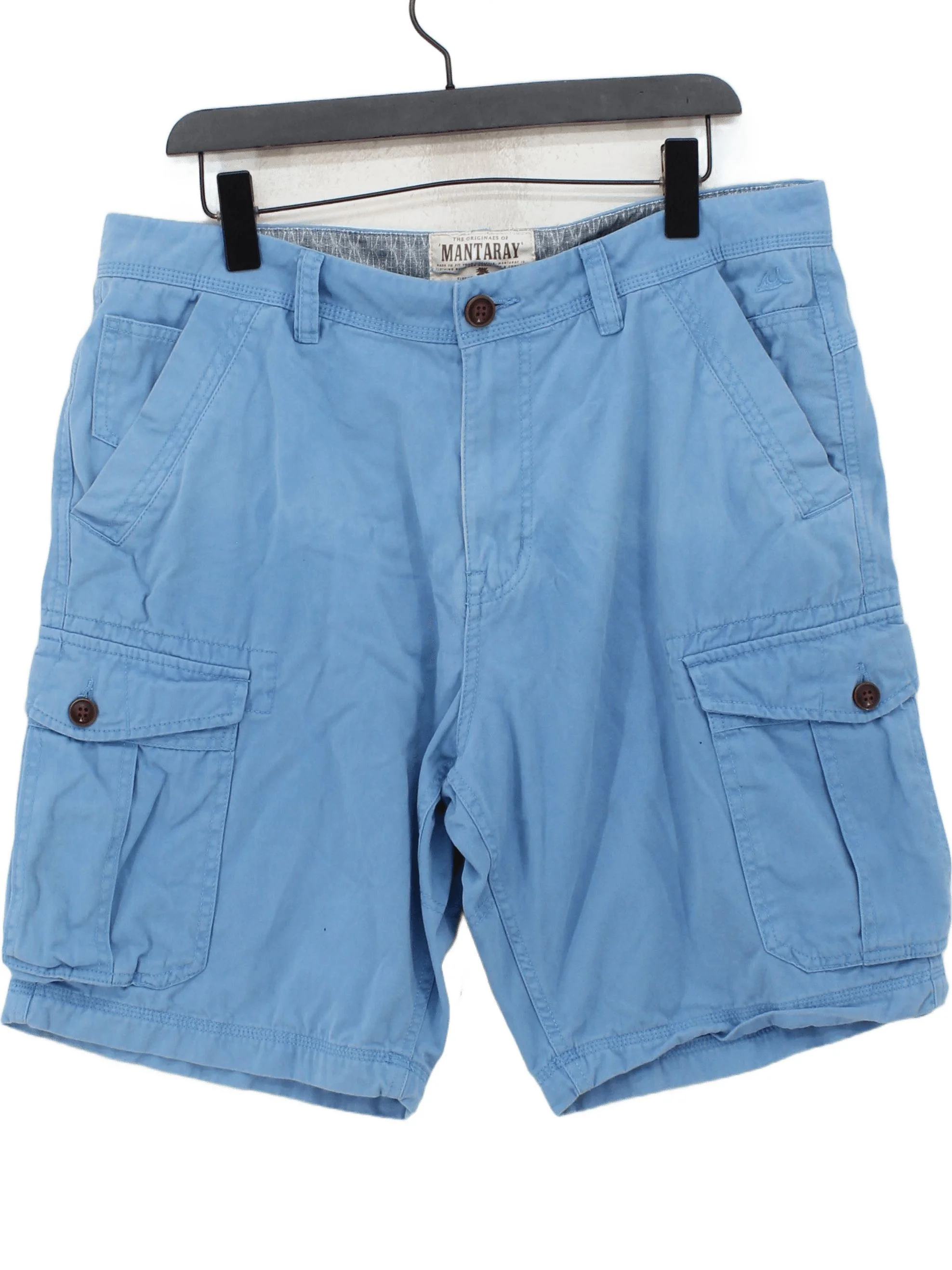 Mantaray Men's Shorts W 36 in Blue 100% Cotton Cargo