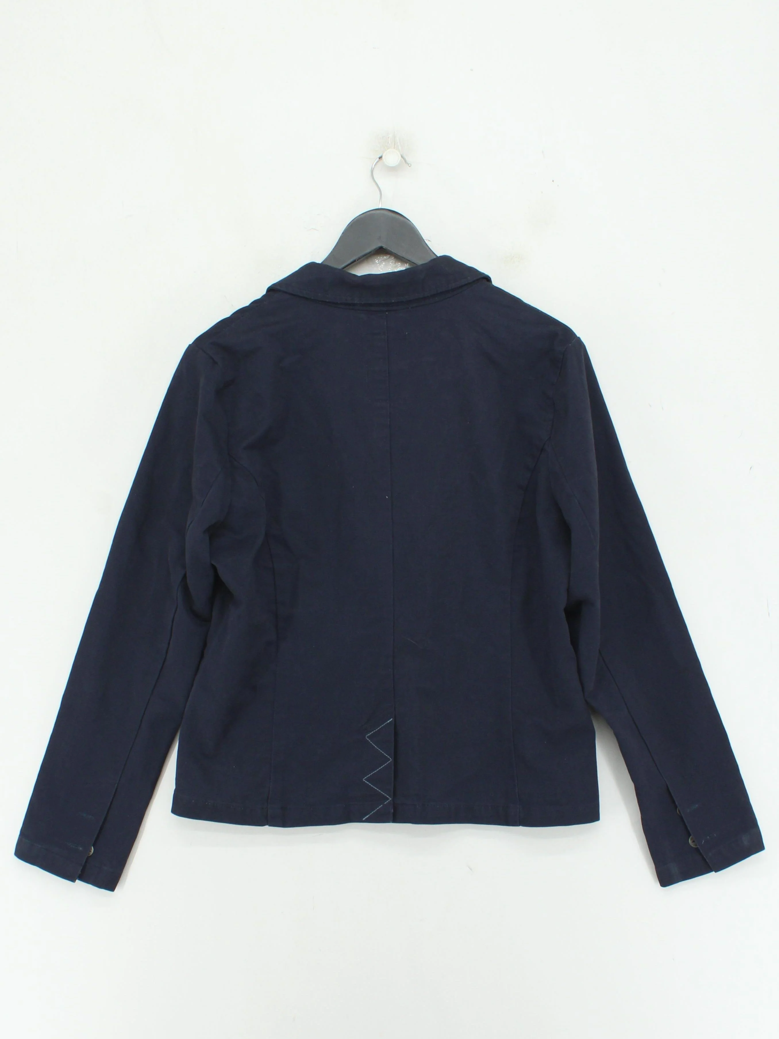 Mantaray Women's Blazer UK 16 Blue 100% Cotton Overcoat - Image 2